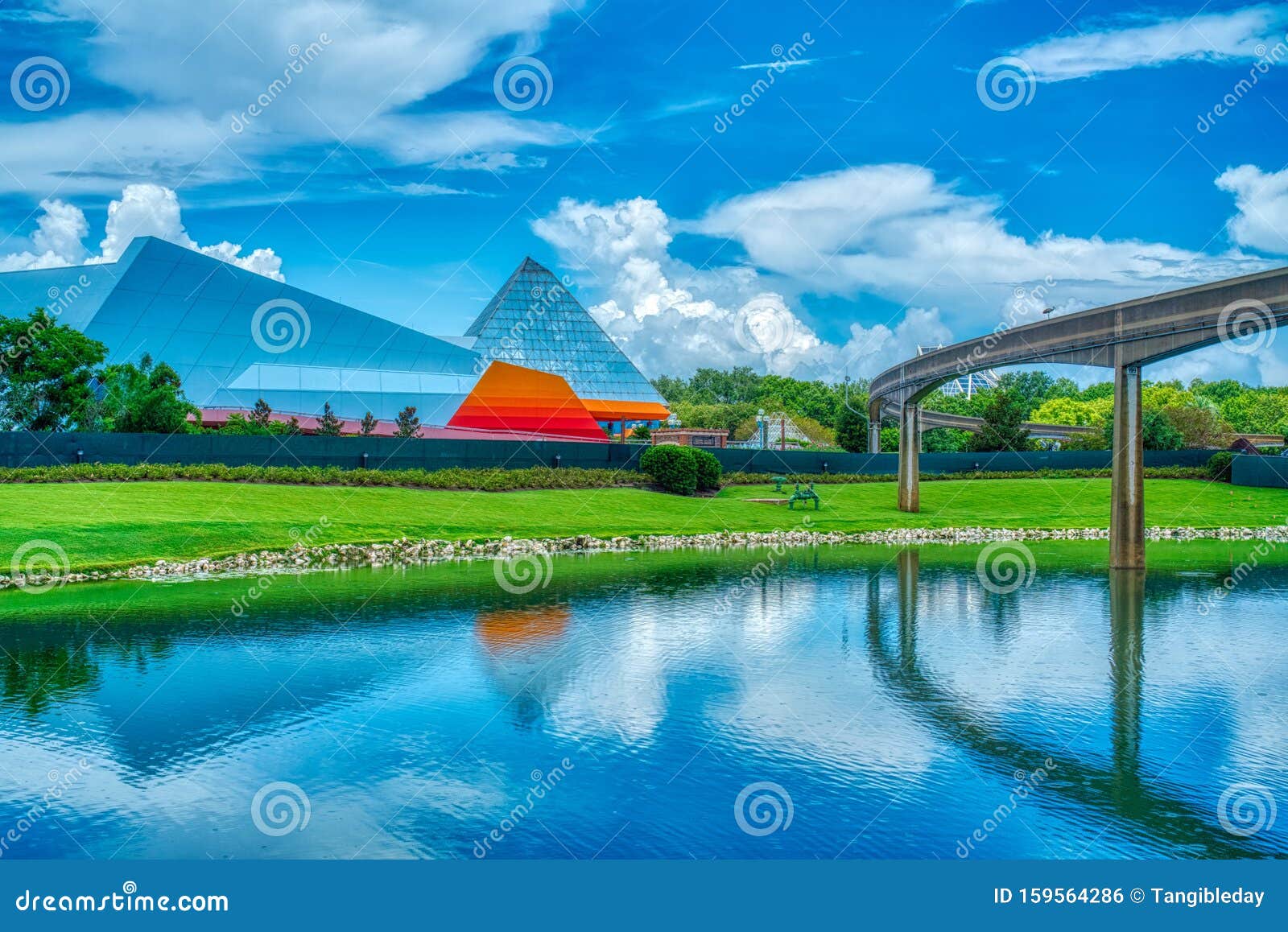 Disney World Epcot Water Reflection Editorial Photo Image Of Bright Framed