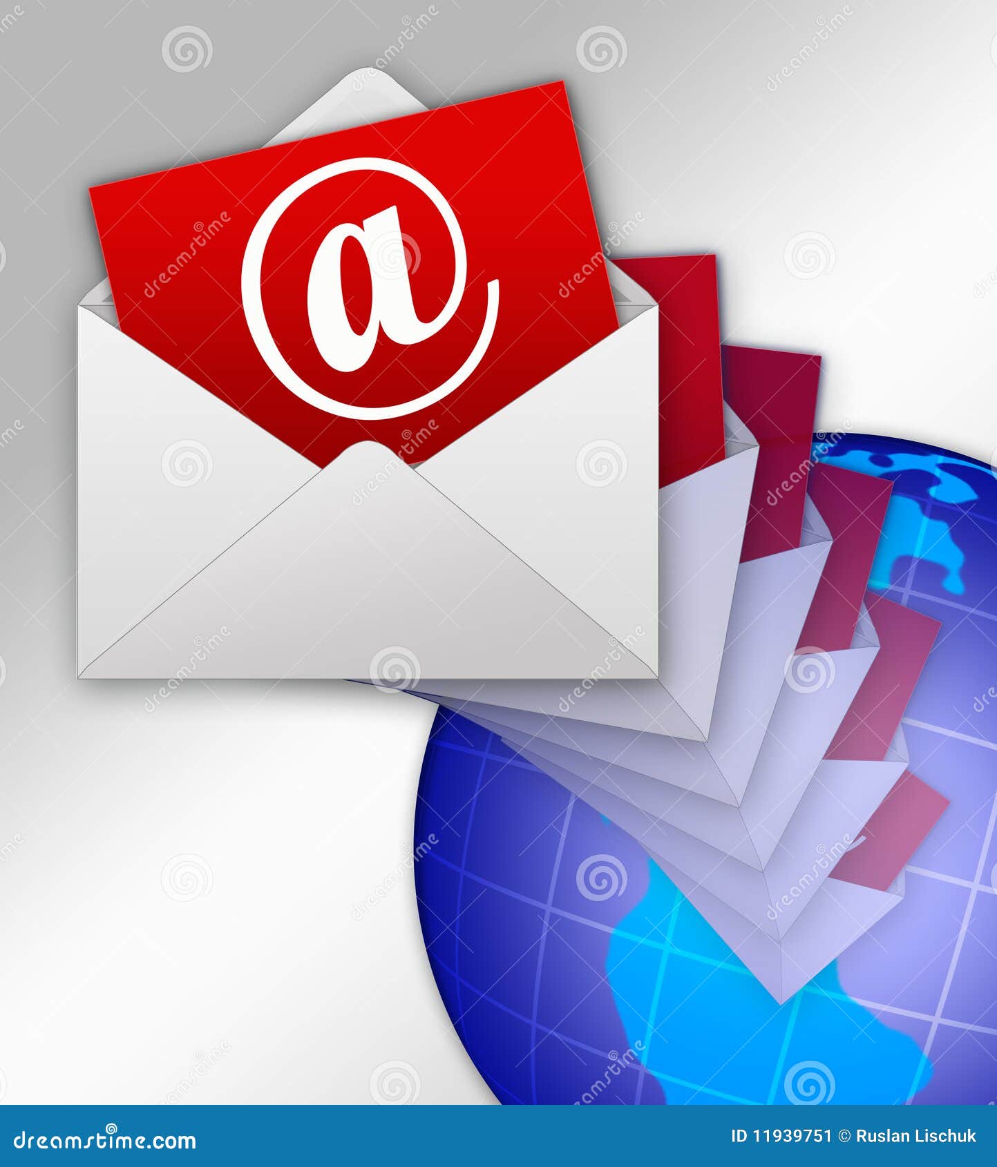 Dispatch of Electronic Letter Stock Illustration Illustration of