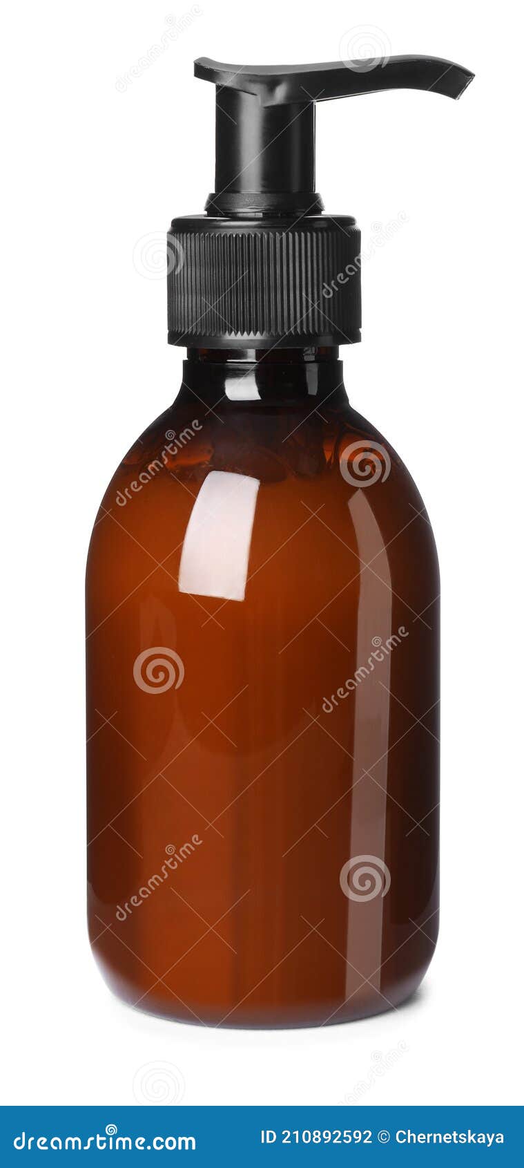 Dispenser Bottle Isolated on White. Men`s Cosmetics Stock Photo Image