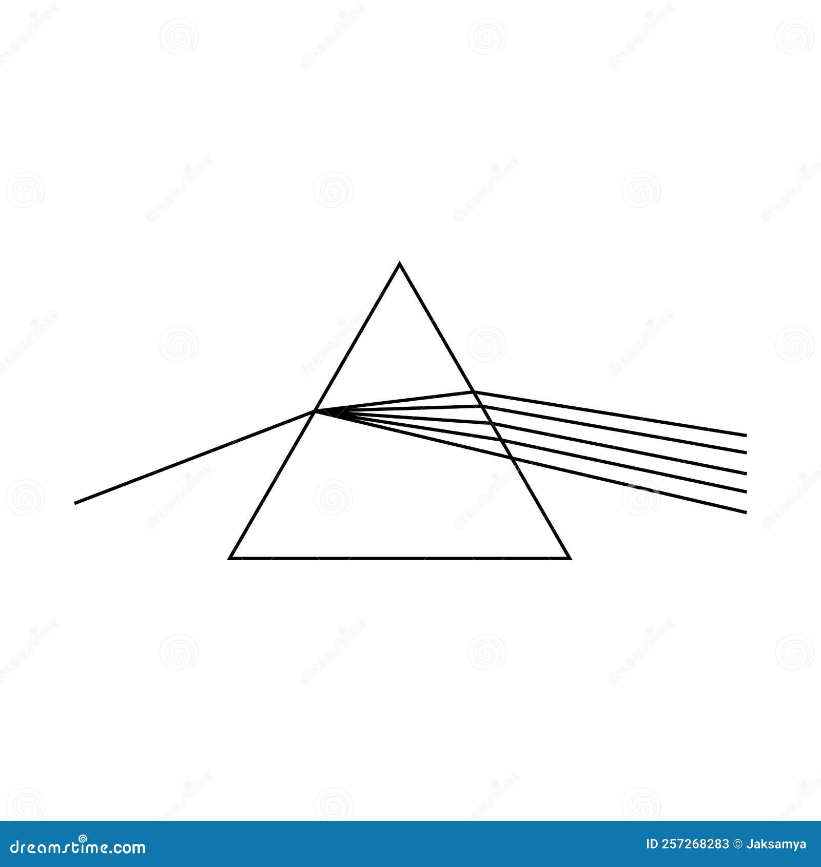 Dispersion of Light through Prism Experiment Diagram. Stock Vector