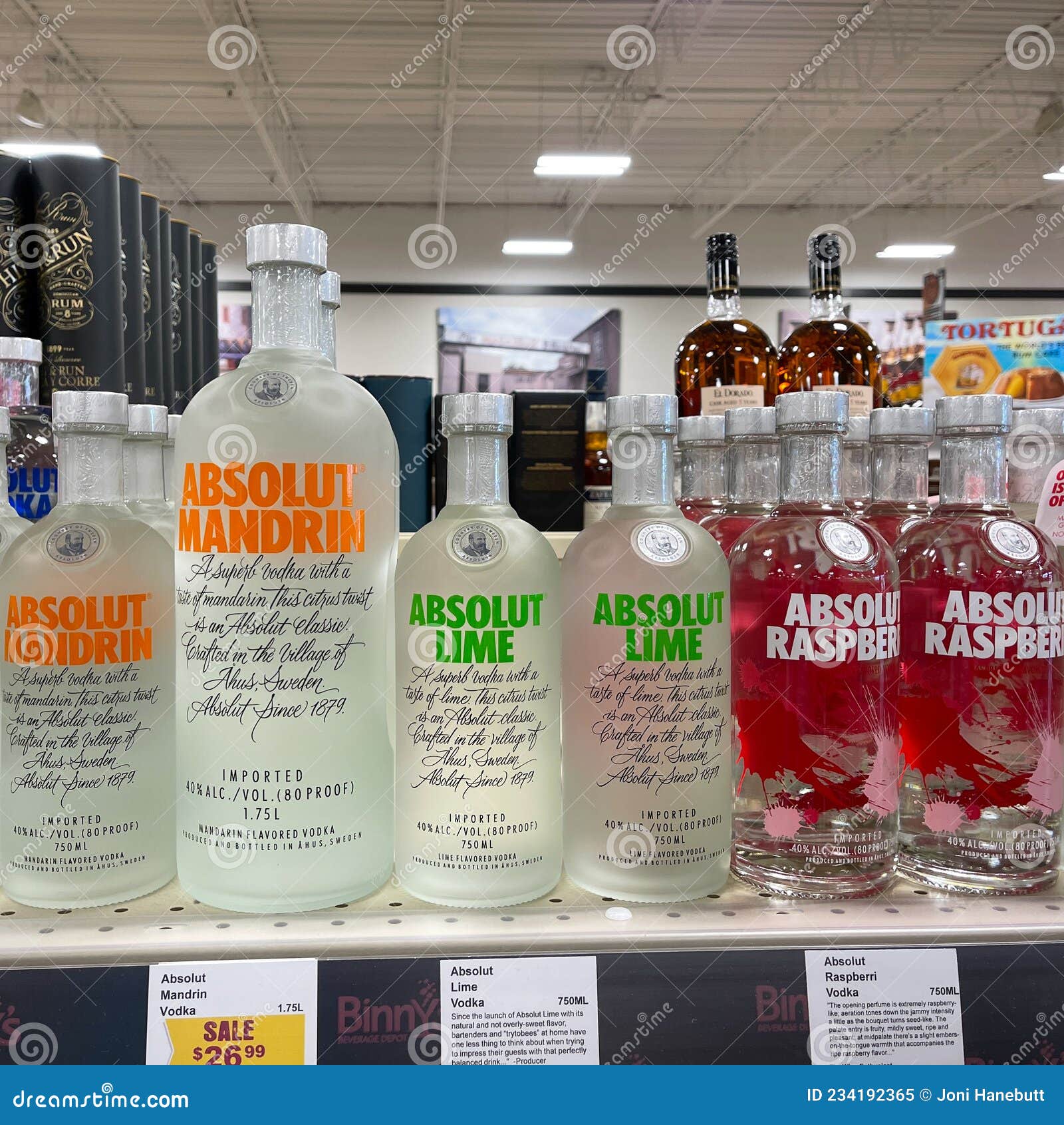 A Display of Bottles of Flavored Absolut Vodka with Background Bokeh at a  Binneys Liqour Store in Springfield, Illinois Editorial Image - Image of  hard, beverage: 234192365