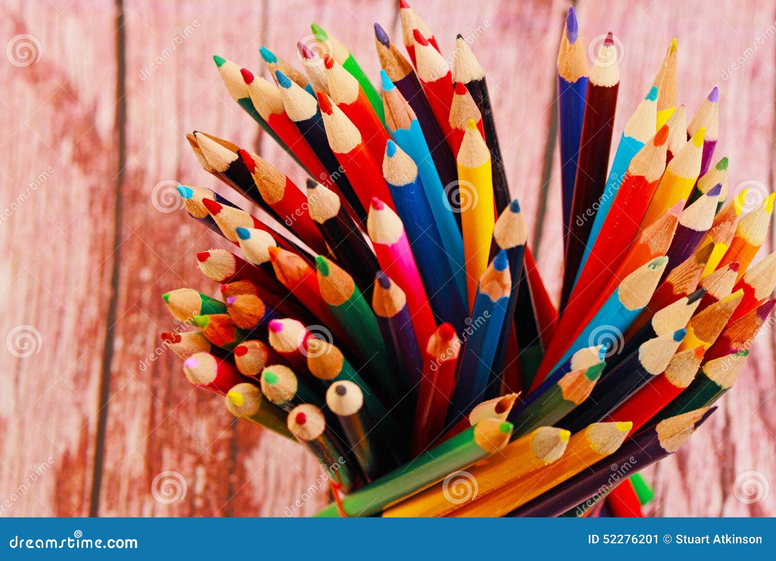 Display of colored pencils stock image. Image of design 52276201