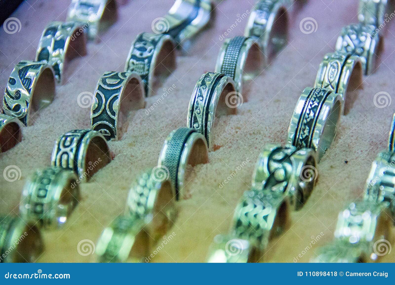 Silver rings in stock photo. Image of case, mexico 110898418