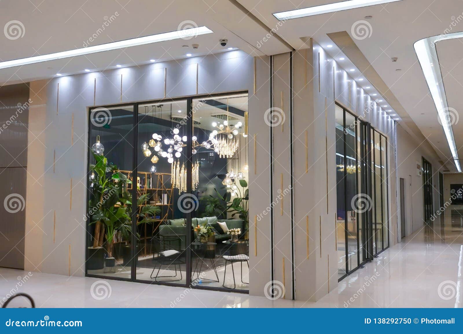 lighting furniture display window shop window store window front