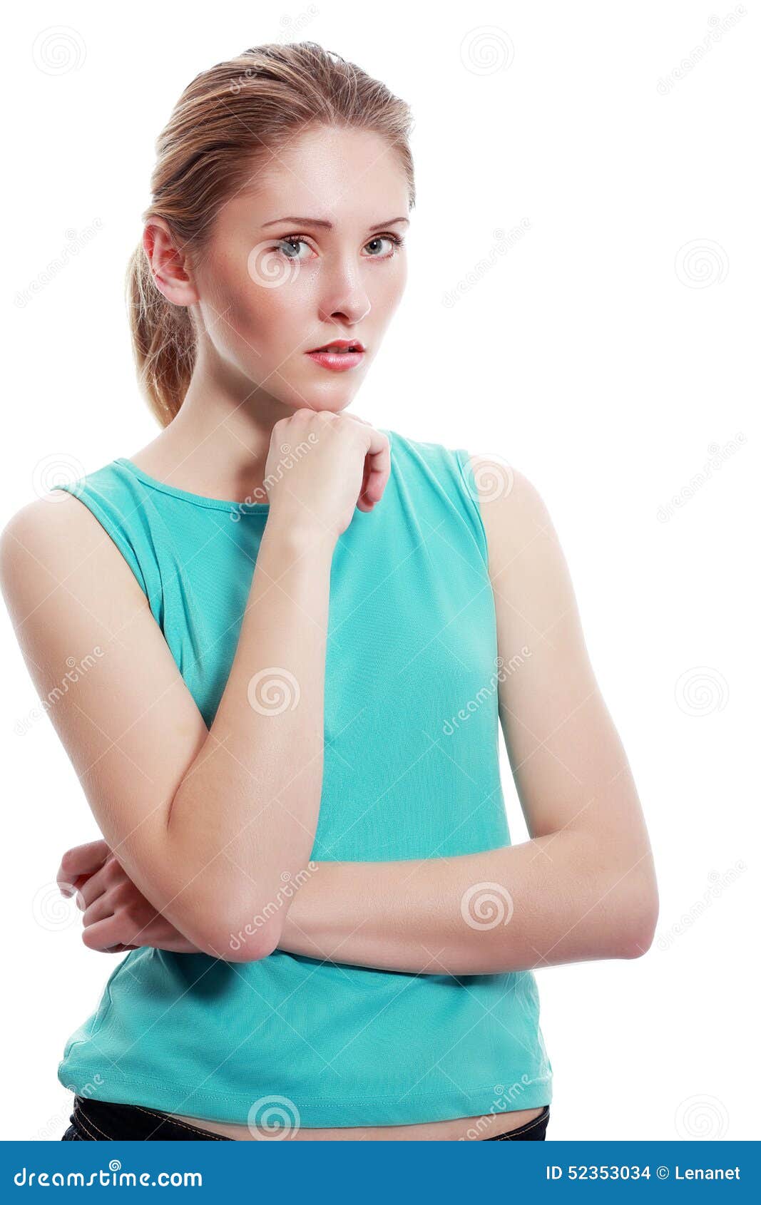 Displeased woman stock photo. Image of envy, alone, employee - 52353034