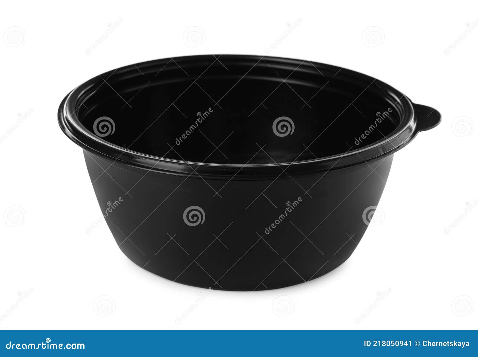 Disposable Black Plastic Bowl Isolated on White Stock Image Image of