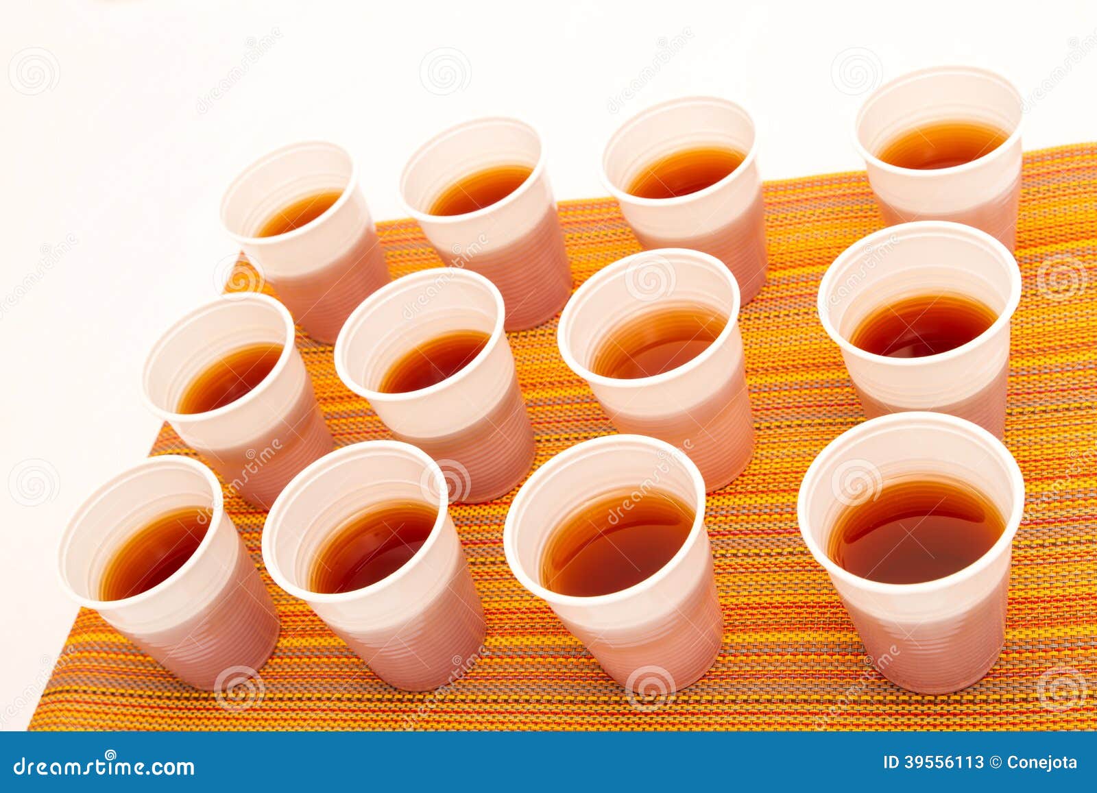 Disposable cups with tea stock image. Image of plastic 39556113