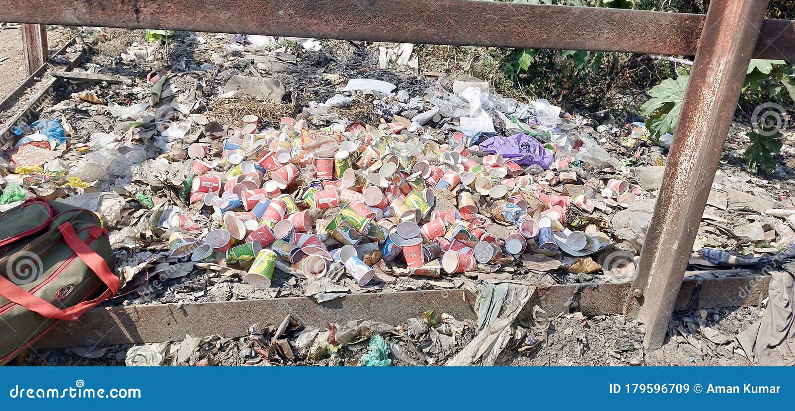Disposable Cups in the Trash . Stock Image Image of litter, summer