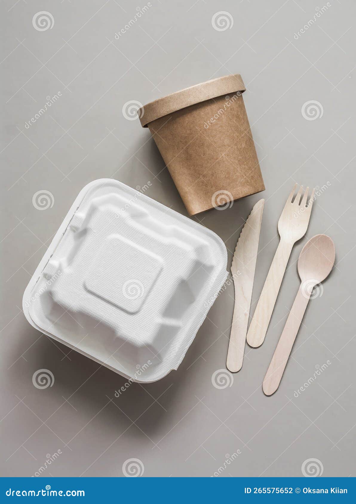 Disposable Food Containers, Biodegradable Packaging. Nature
