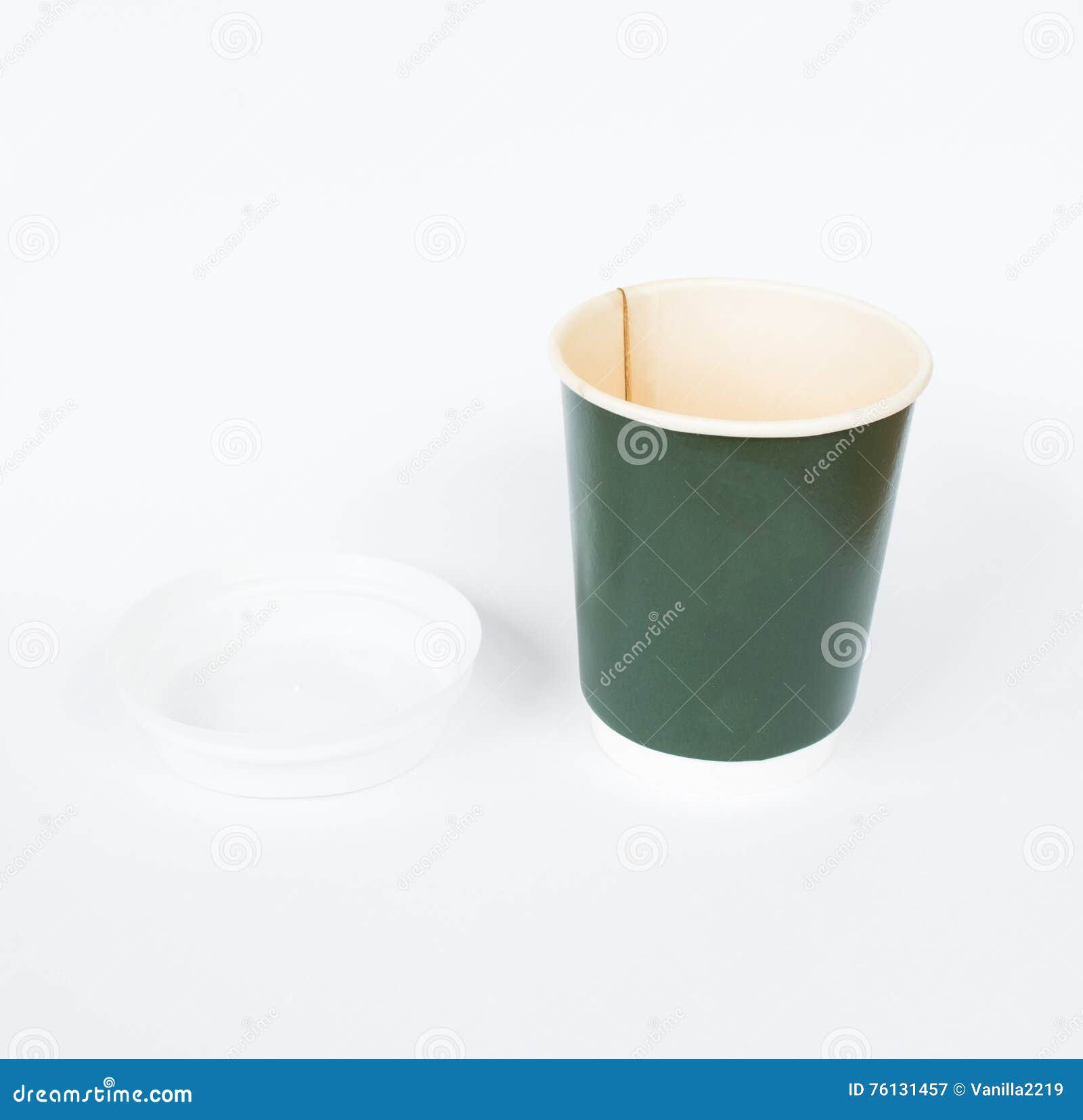Disposable Green Coffee Cup Isolated Stock Image Image of isolated