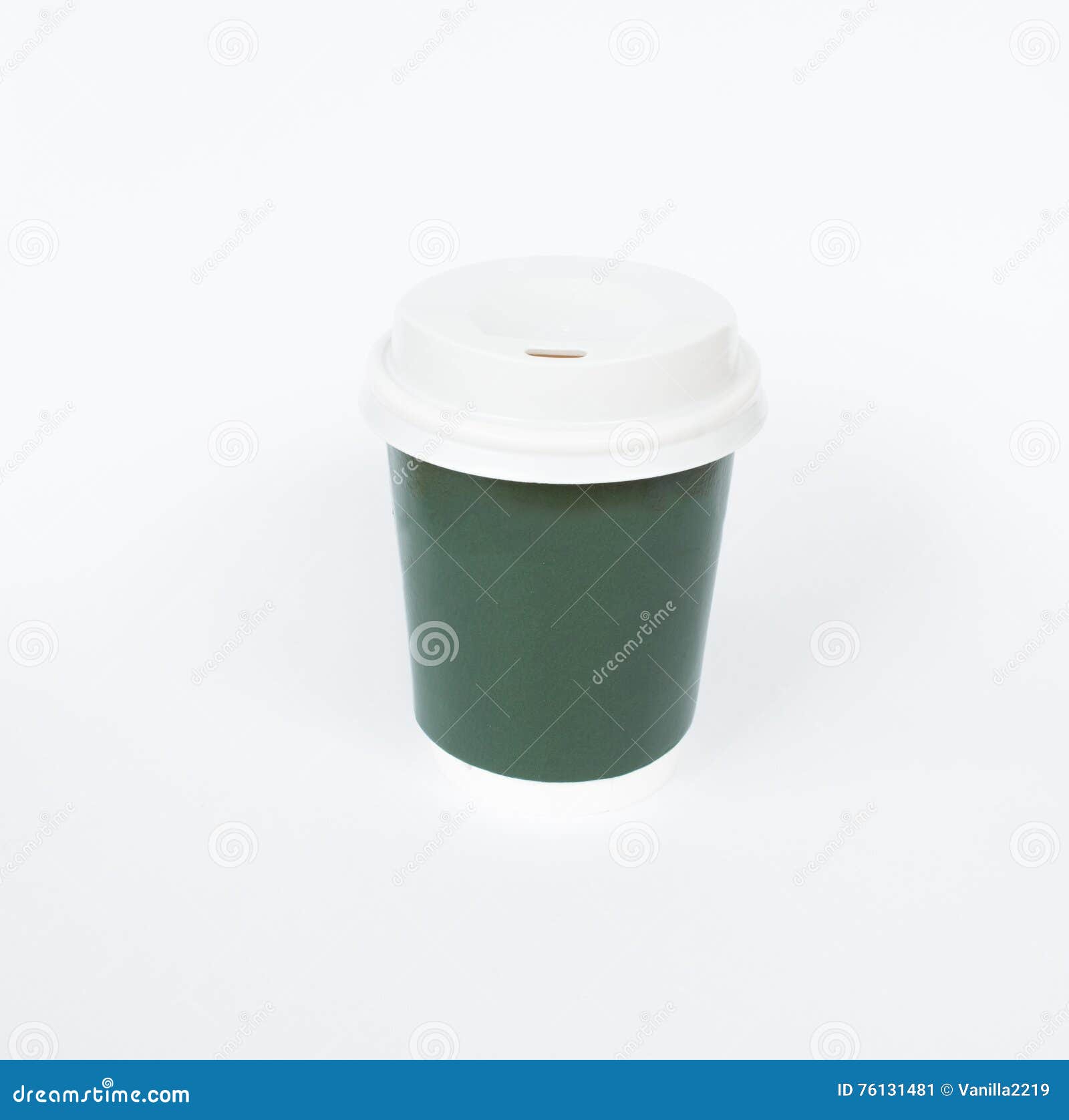 Disposable Green Coffee Cup Isolated Stock Image Image of cardboard