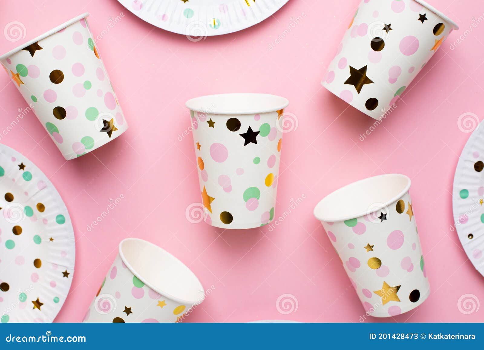 Disposable Paperware for the Holiday, Eco Plates and Glasses Stock Image Image of glasses