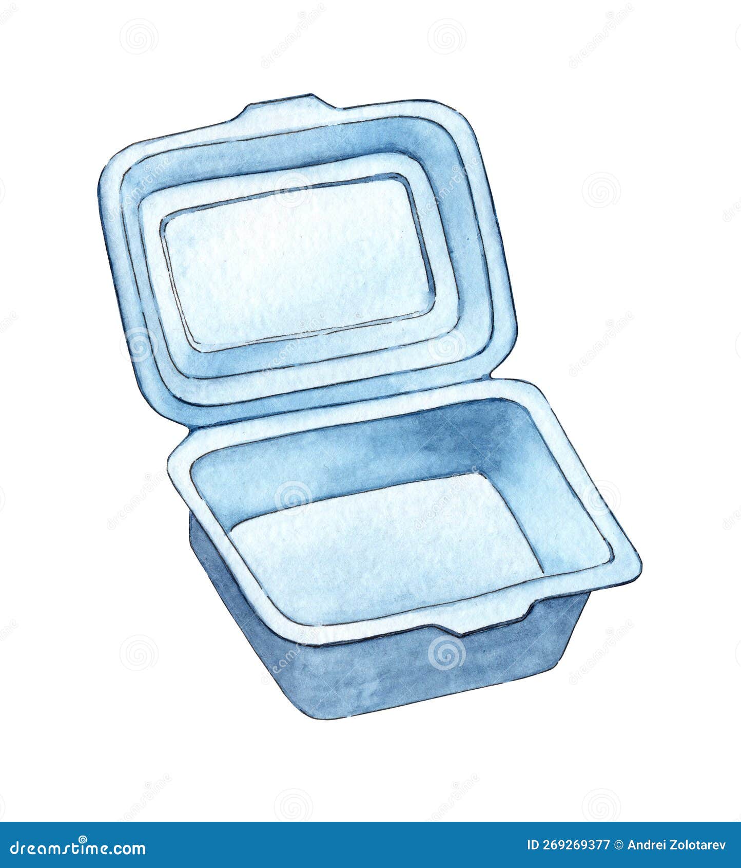 Foam Lunch Box Vector Ilustration Stock Illustration - Download