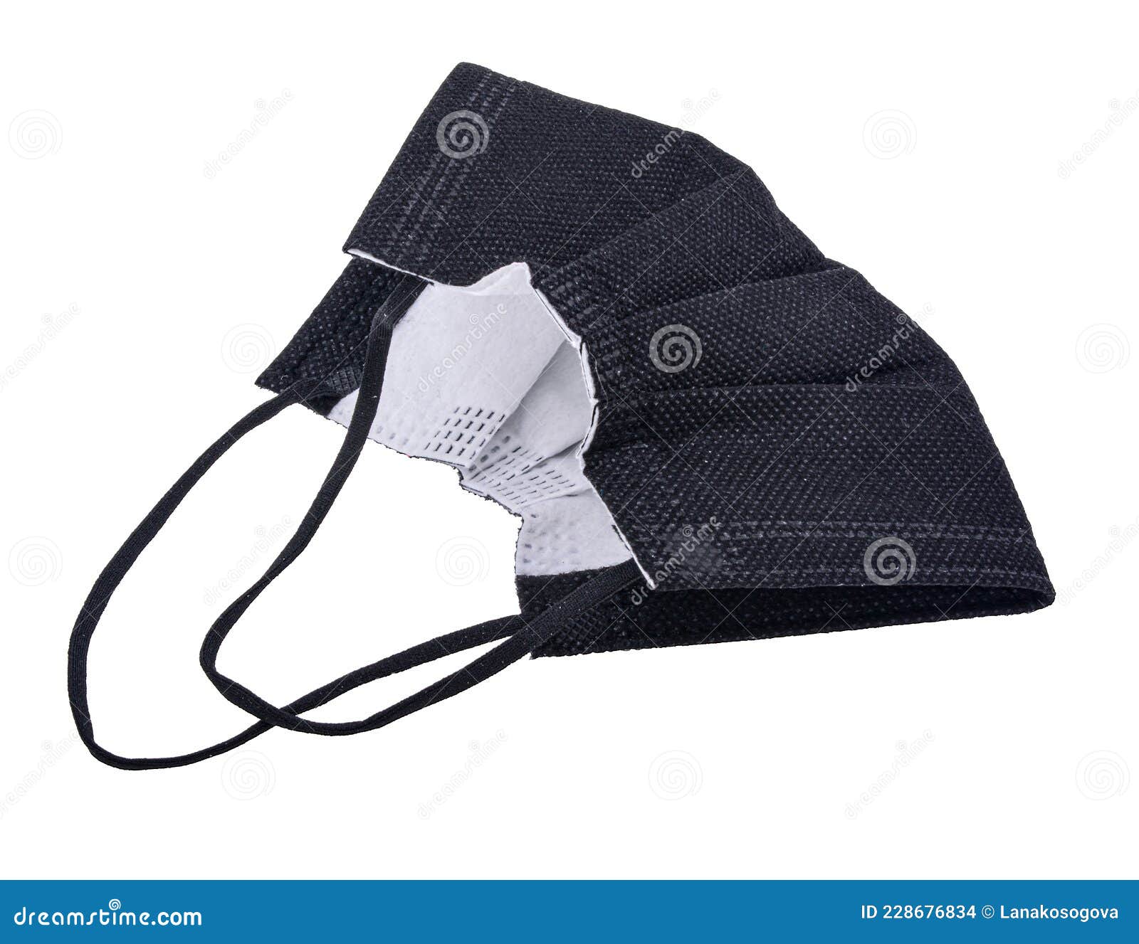 Disposable Protective Face Black Mask Stock Photo Image of face