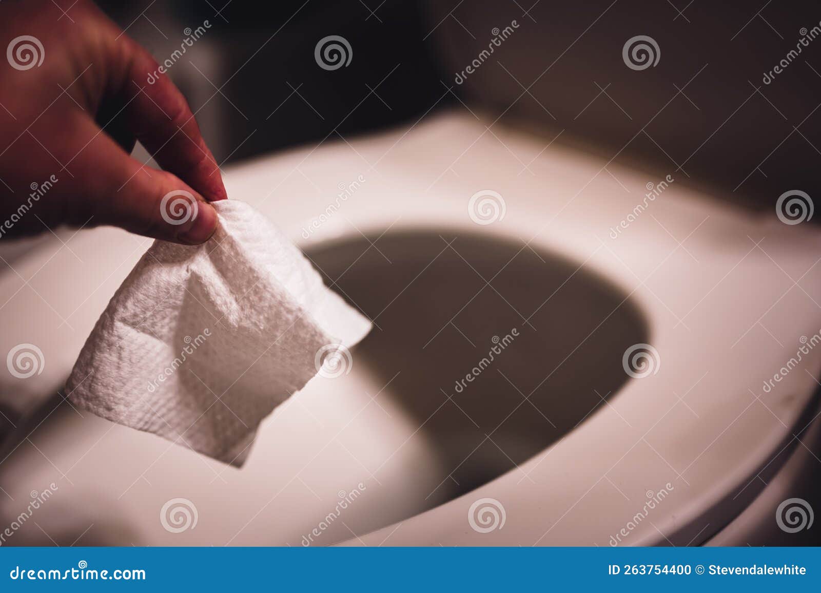 Disposable Wipes Being Flushed Down a Toilet Where they Can Cause