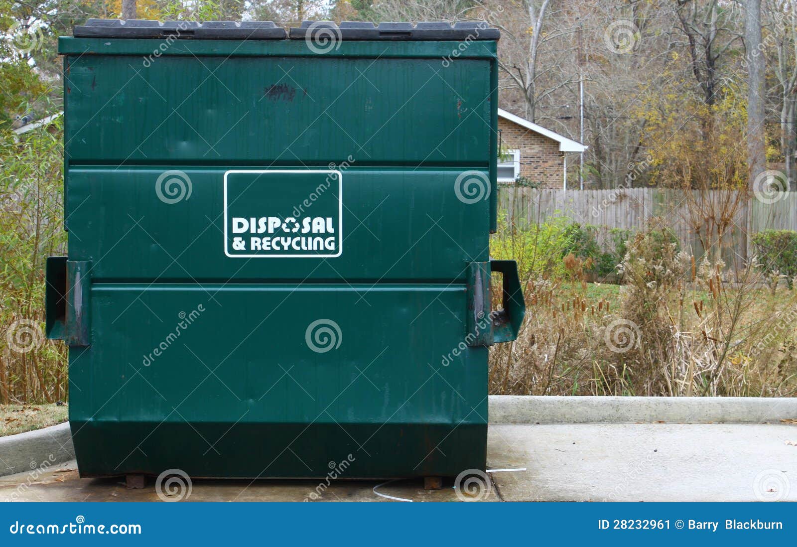 Disposal and Recycling Dumpster Stock Image Image of waste, trees