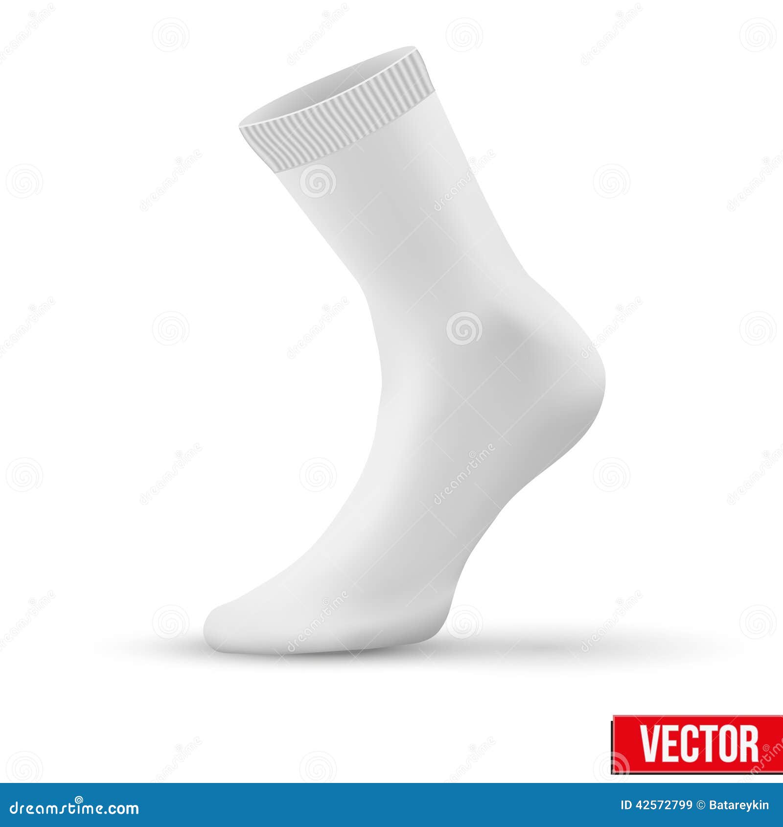 Disposición Realista De Los Calcetines Blancos Un Ejemplo Simple  Ilustración del Vector - Ilustración de limpio, trendy: 42572799
