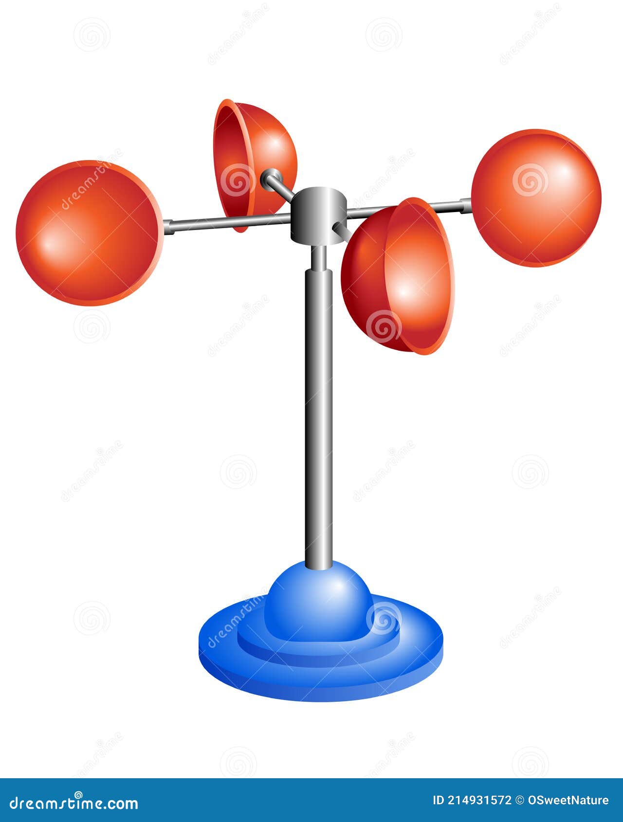 El Anemómetro Muestra Una Velocidad Del Viento De 5 Metros Por Segundo.  Representación 3D Relacionada Con El Pronóstico Del Tiempo Fotos, retratos,  imágenes y fotografía de archivo libres de derecho. Image 131182367