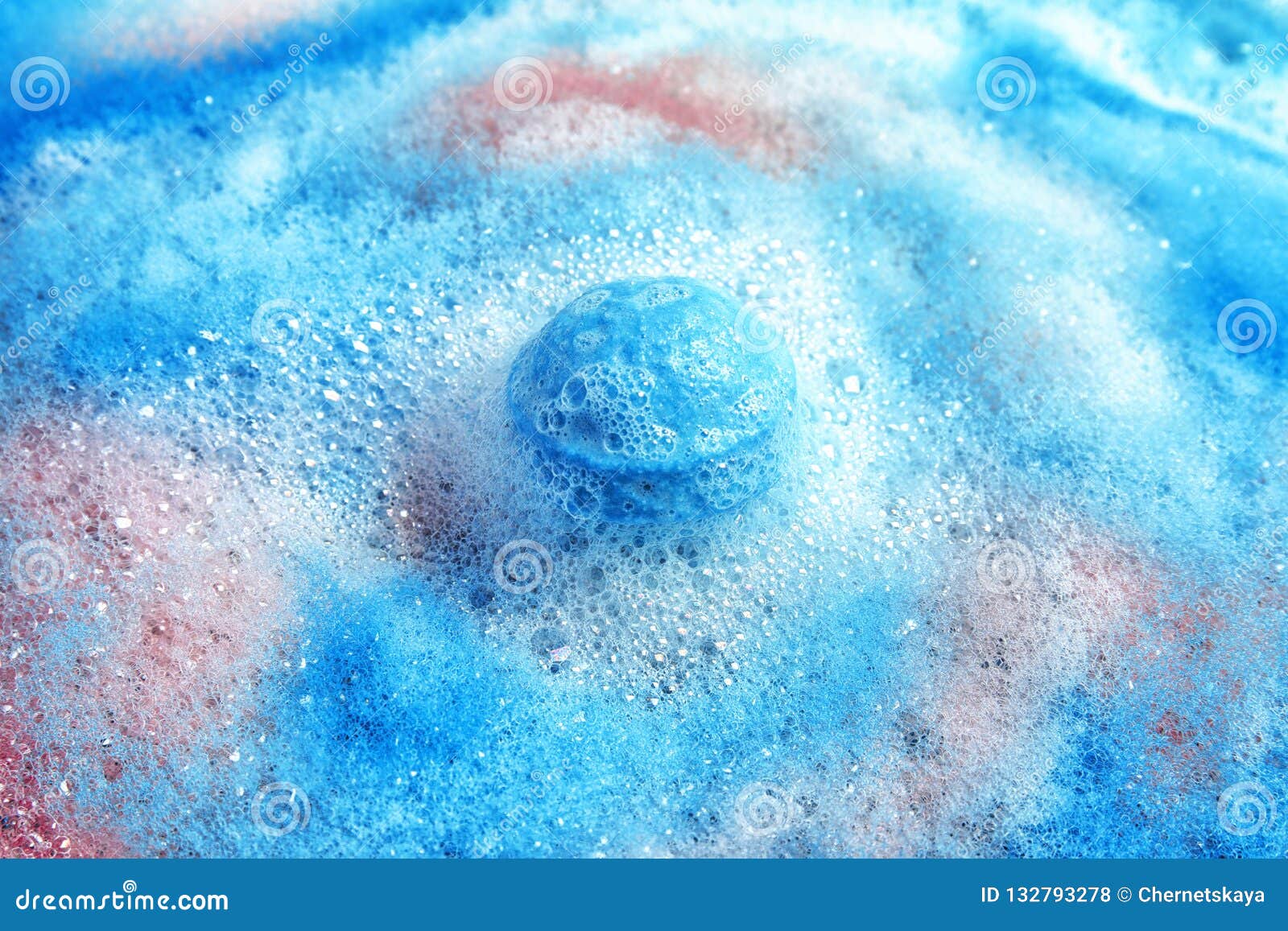 Dissolving Color Bath Bomb in Wate Stock Photo Image of bomb moisturizing 132793278