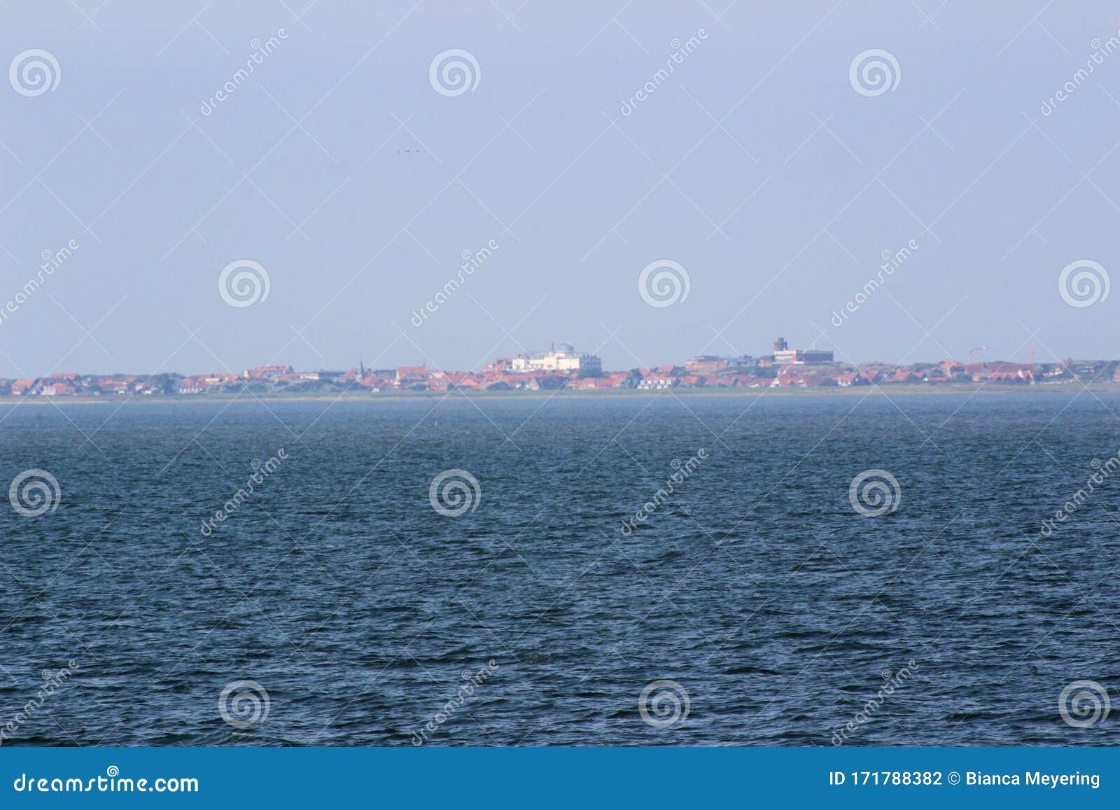 distant view on the built structure of juist