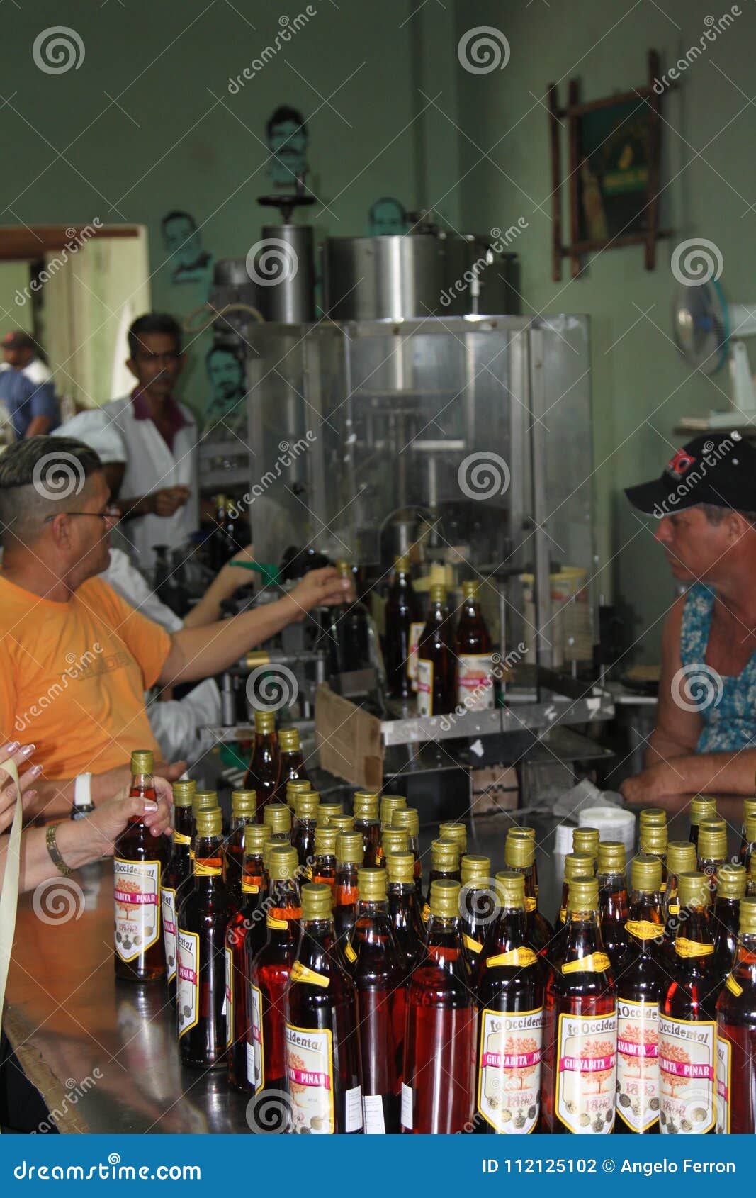 Distillery Bottling of Cuban Rum in Cuba Editorial Photography Image