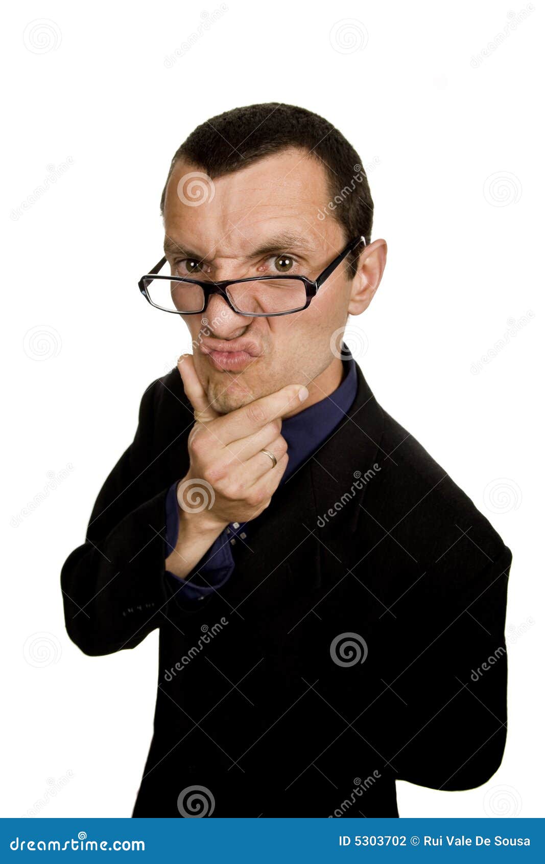 Distorted stock photo. Image of emotion, glasses, face 5303702