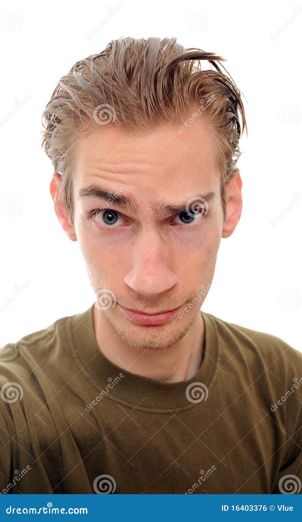 Distorted Face stock photo. Image of teen, vertical, stare 16403376