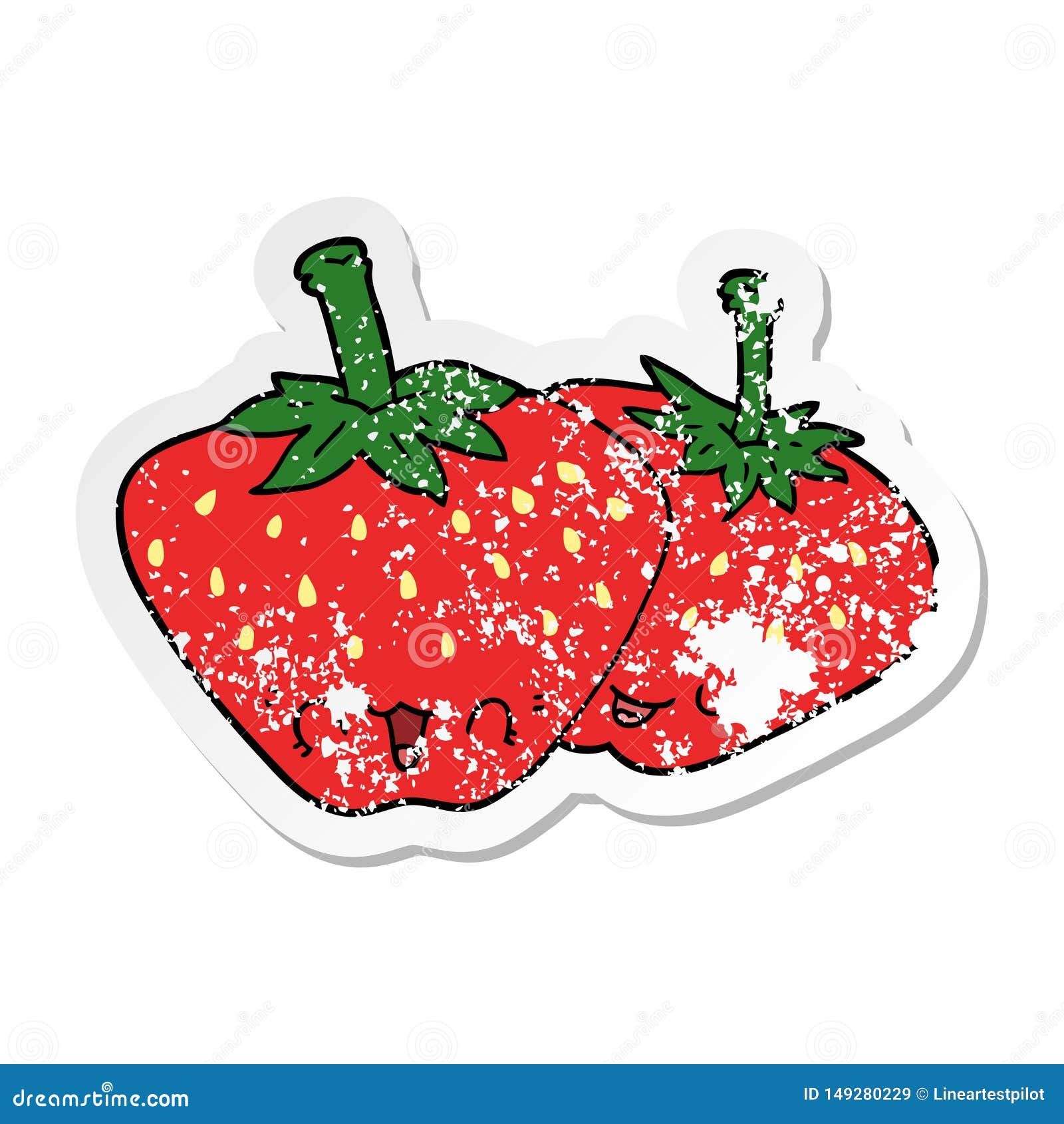 2 x Diamond Stickers 7.5 cm Strawberries Berries Healthy Fruit  #24548 