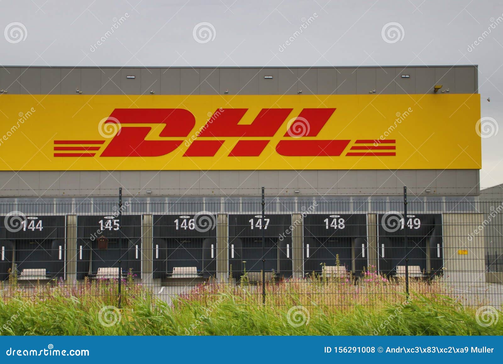 Distribution Center and Warehouse for Parcels of DHL in the Harbour ...
