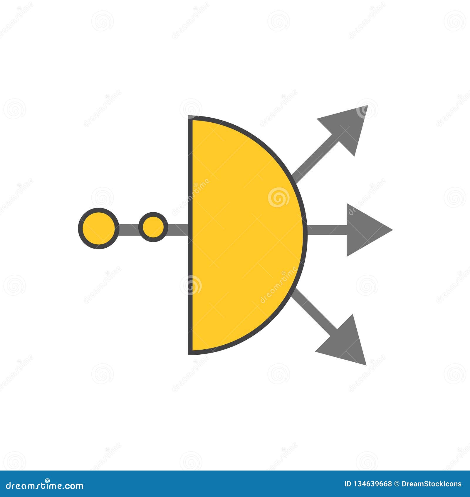 Distribution Icon Vector Sign and Symbol Isolated on White Background