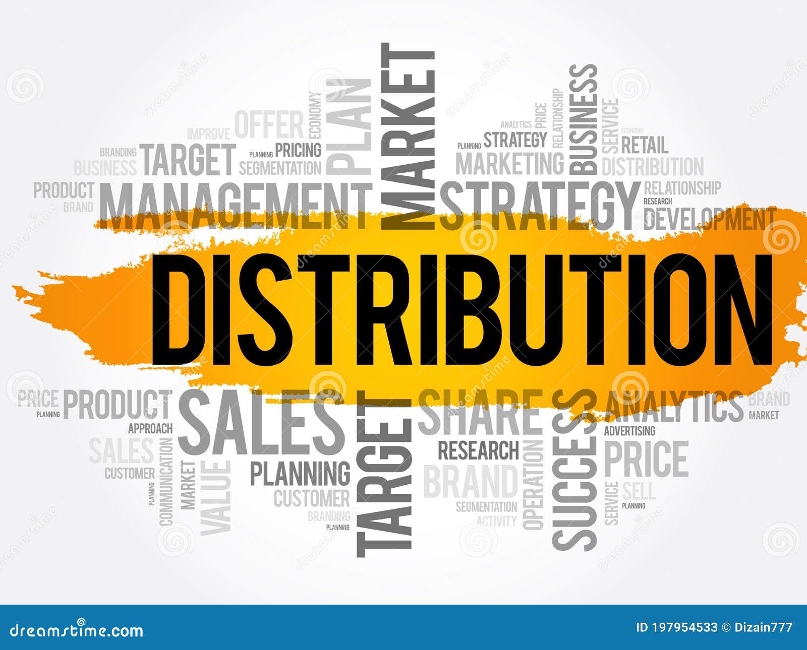Distribution Word Cloud Collage Stock Illustration Illustration of