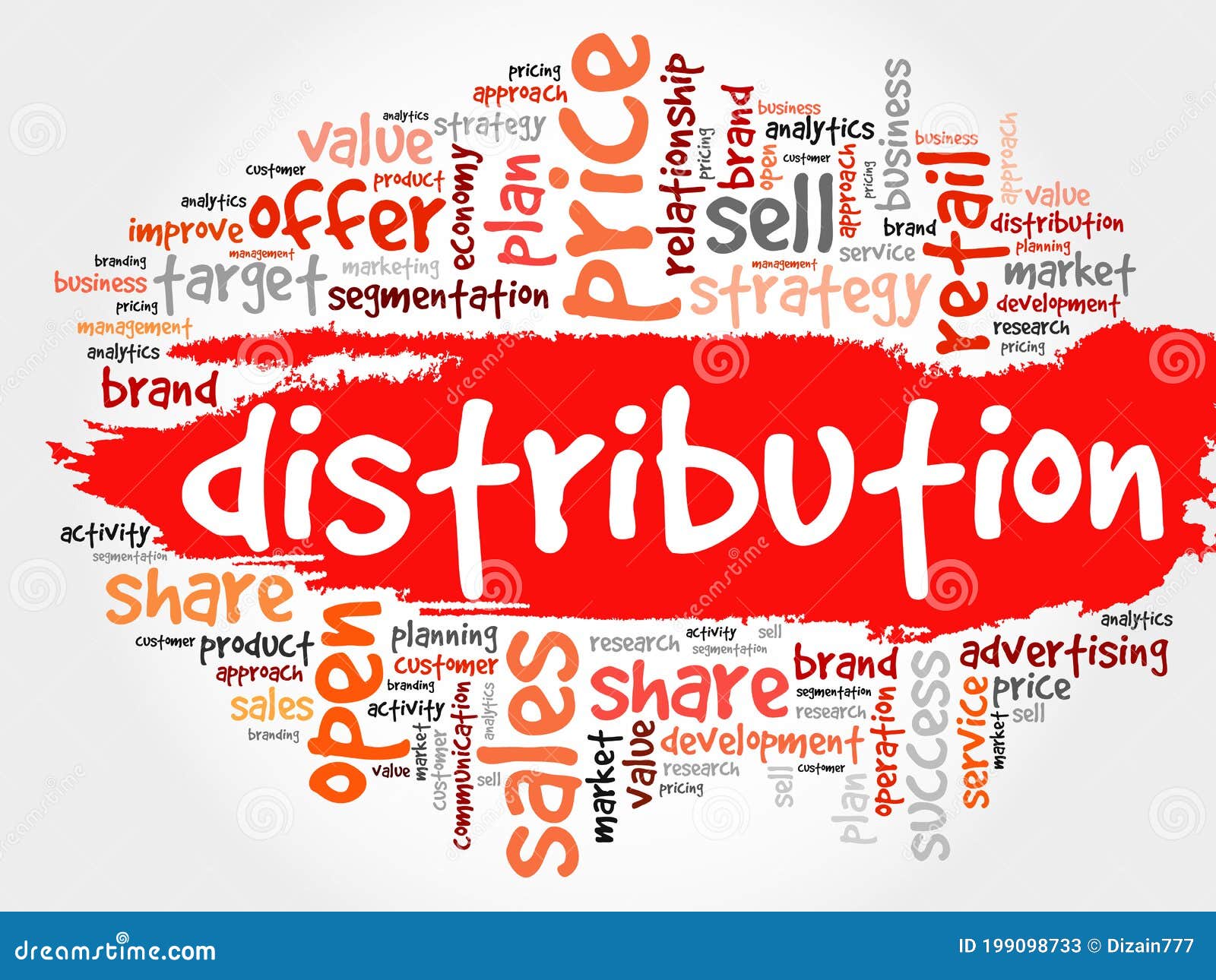 Distribution Word Cloud Collage Stock Illustration Illustration of