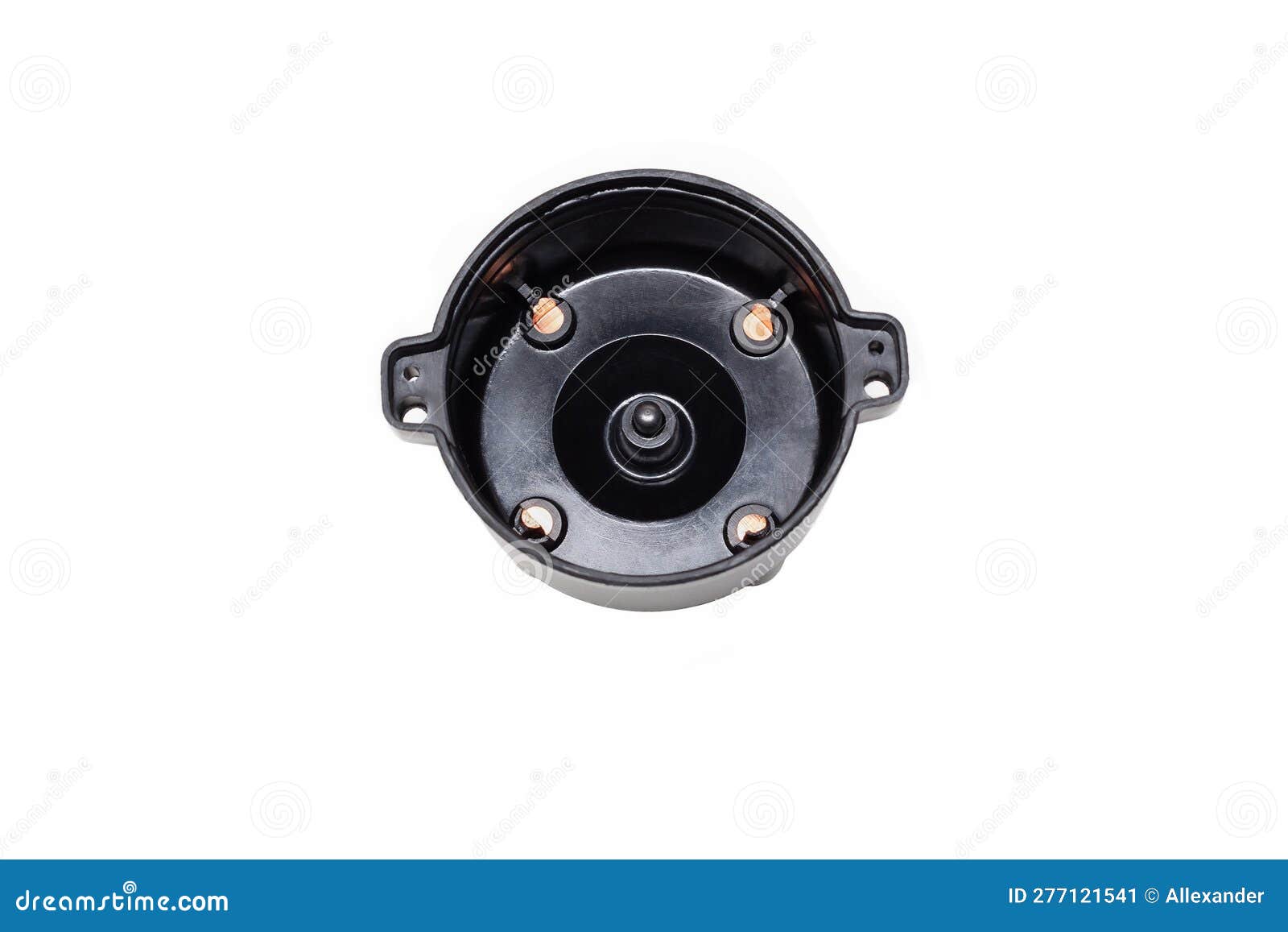 Distributor cap on white stock image. Image of contacts 277121541