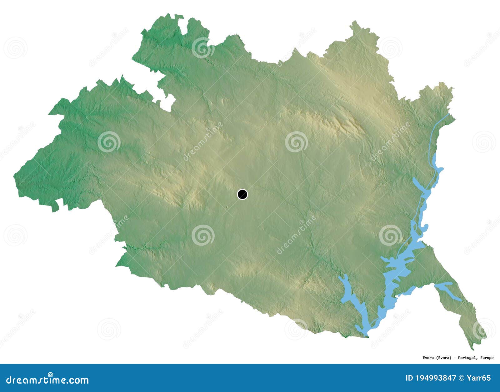 Detallado mapa político de Portugal con alivio, Portugal, Europa