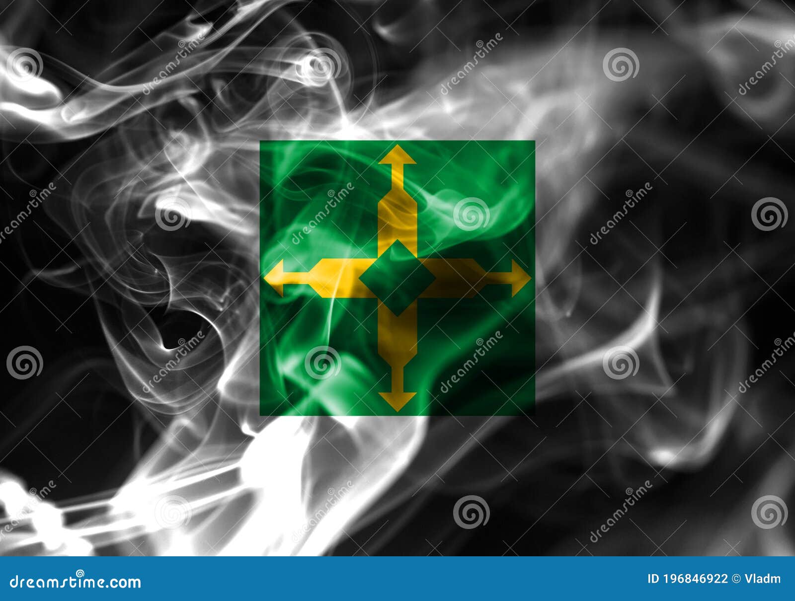 distrito federal smoke flag, ciudad de mexico
