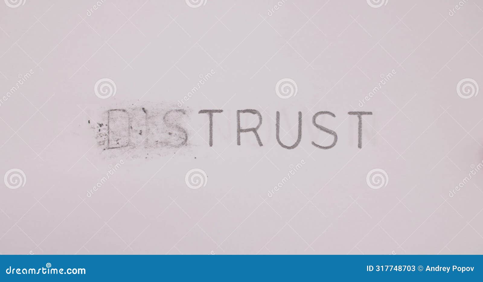distrust word change to trust. partner choice