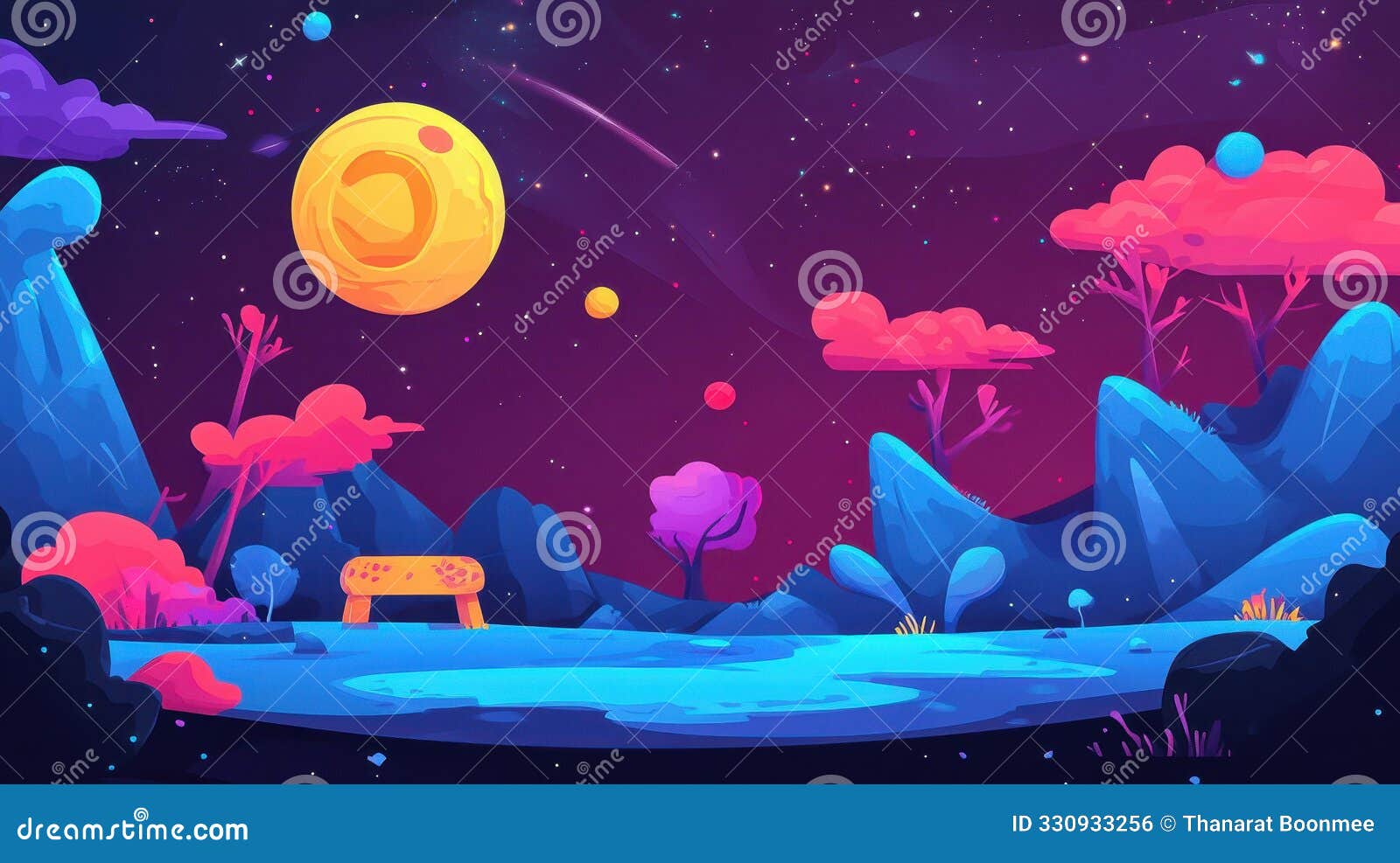 Dive into a Vibrant Neon Gaming World with this Modern Abstract
