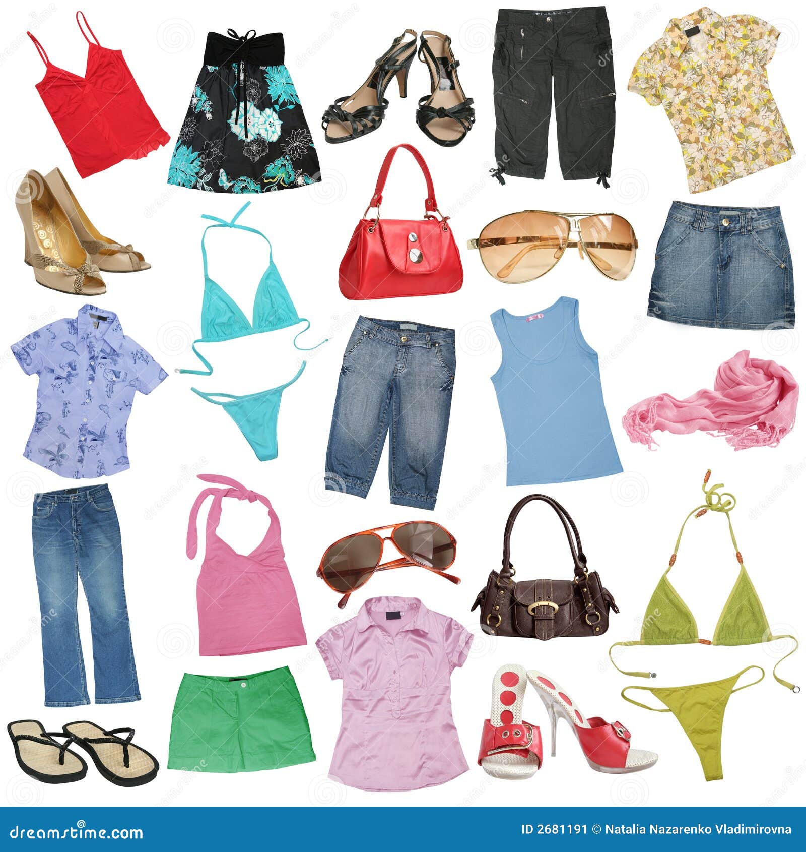 Diversa ropa femenina imagen de archivo. Imagen de alto - 2681191