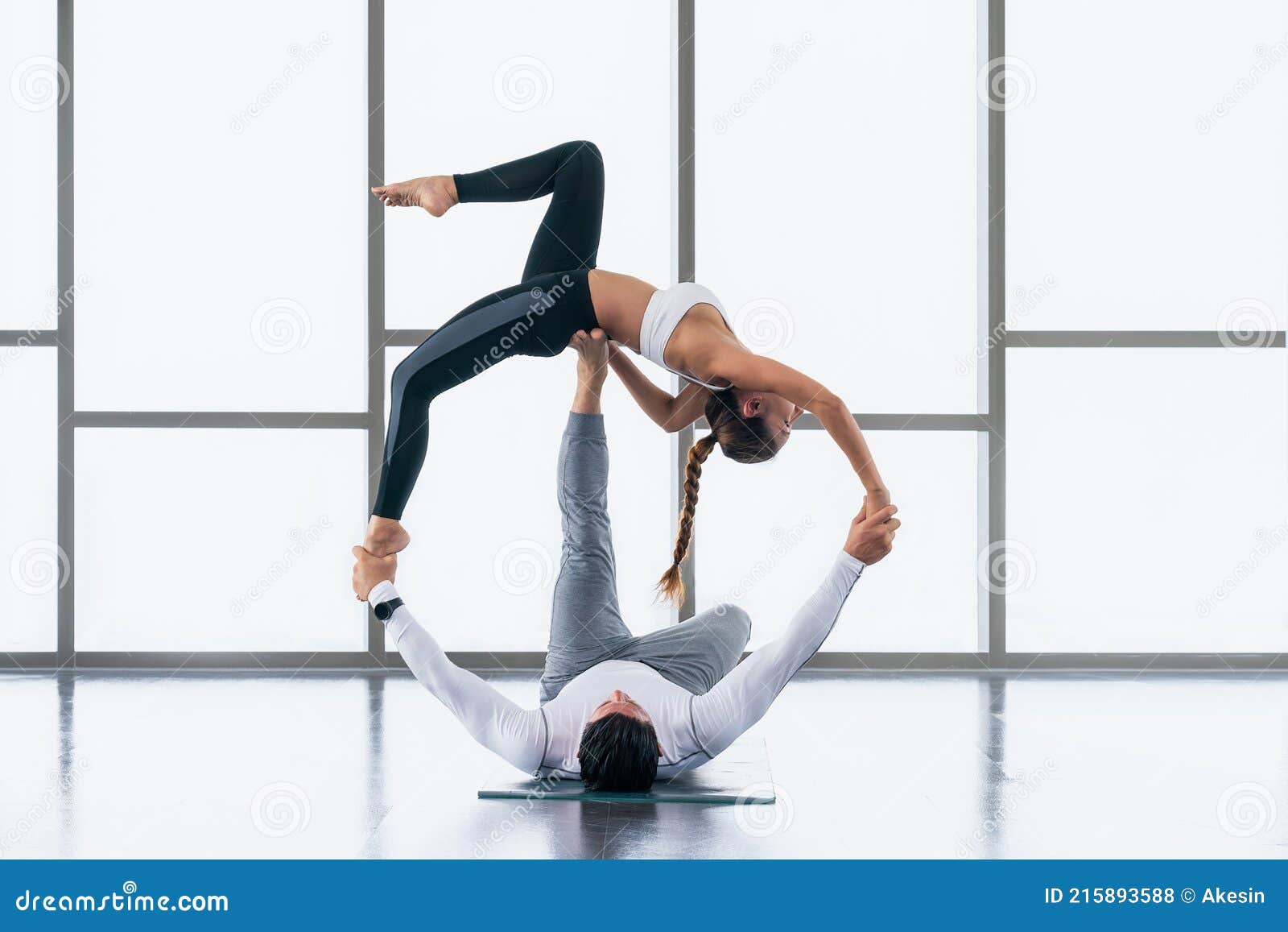 Yoga Pair Women Duo Balance Stock Photos - Free & Royalty-Free Stock Photos  from Dreamstime