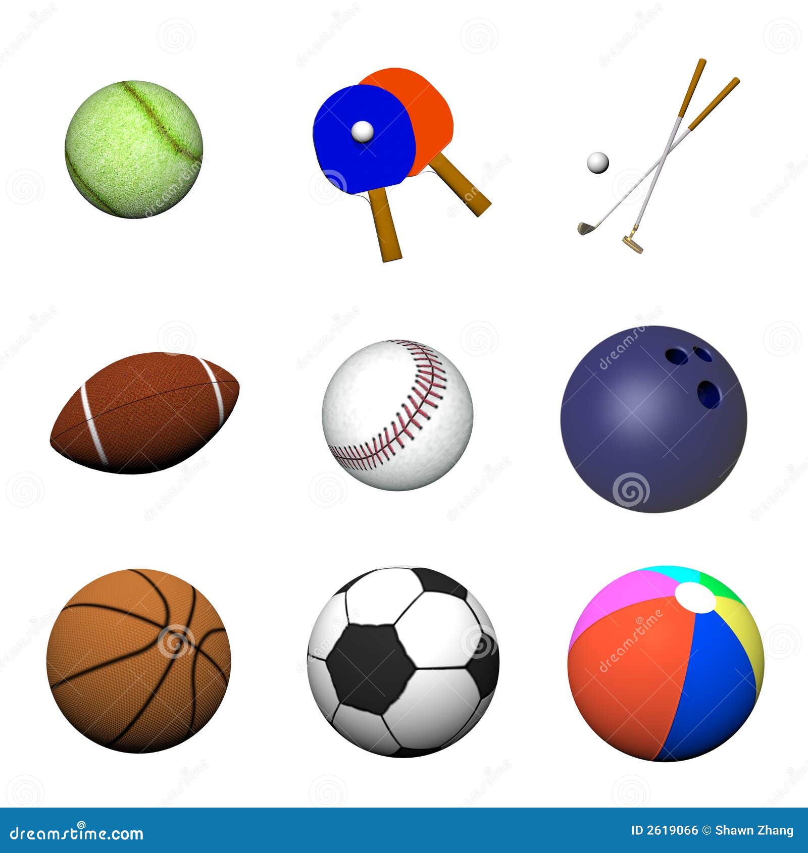 ik ontbijt kwartaal paraplu Diverse Ballen van Sporten stock illustratie. Illustration of activiteit -  2619066