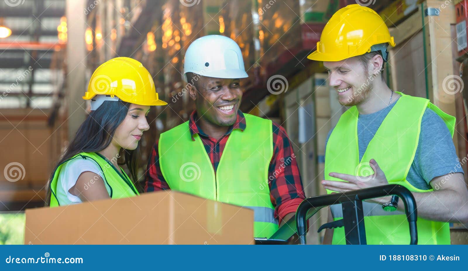 Diverse Factory Warehouse Working Team Working Together As Teamwork Stock Photo Image of