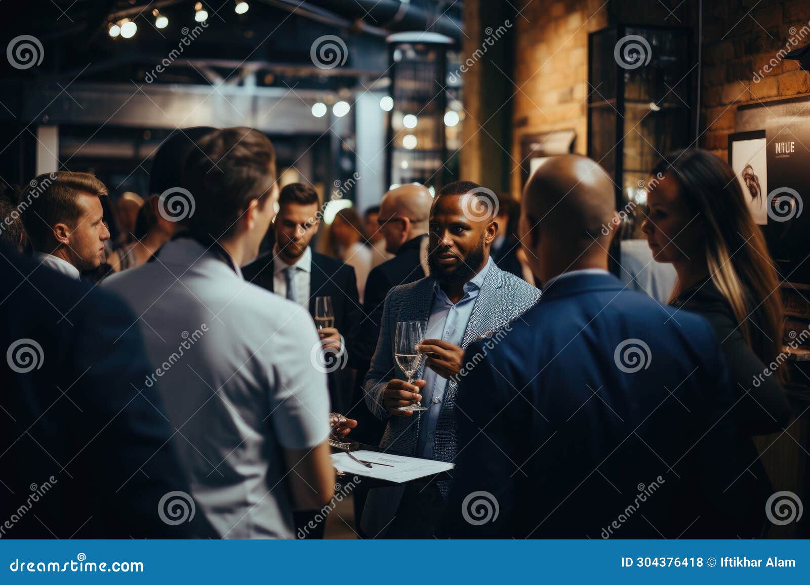 A Diverse Group of Individuals Standing Together and Talking while