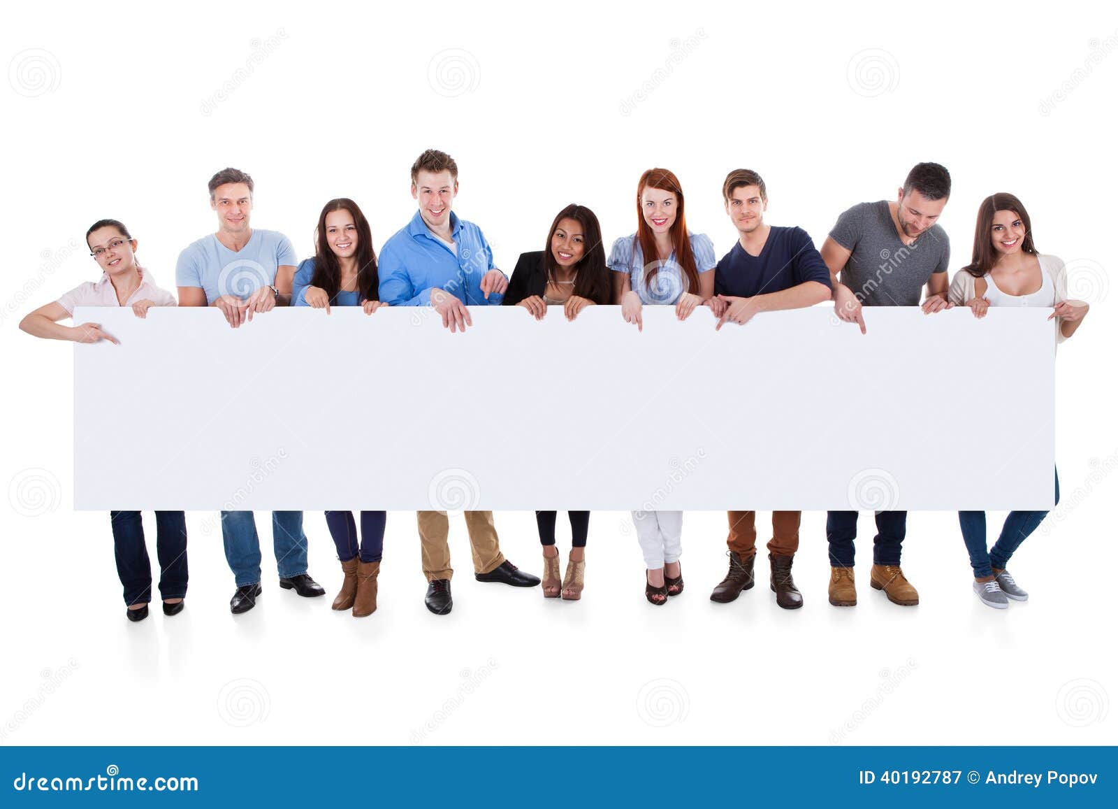 Diverse Group Of People Presenting Banner Stock Image - Image of group ... Office Team Celebration