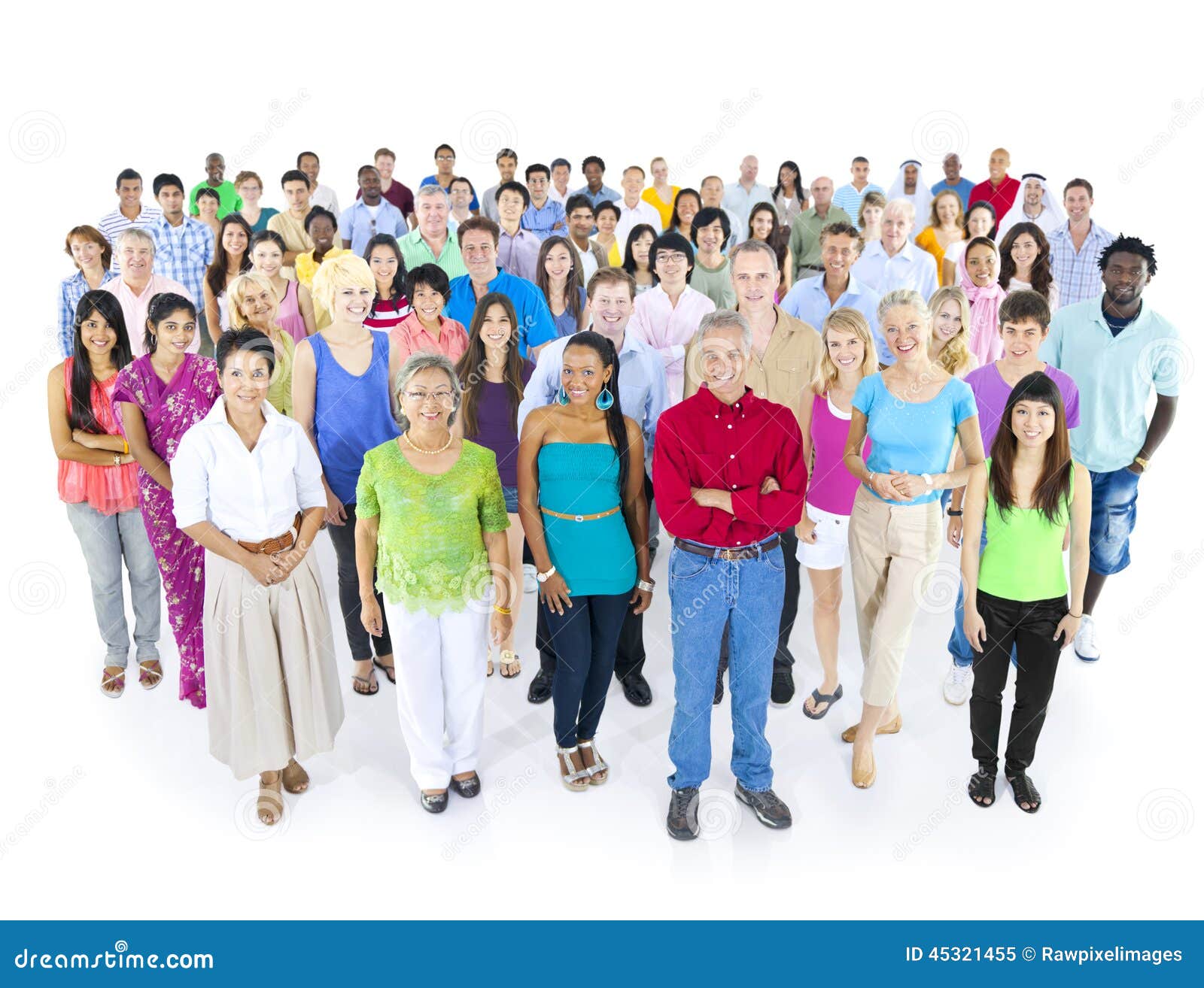 diverse group of people smiling