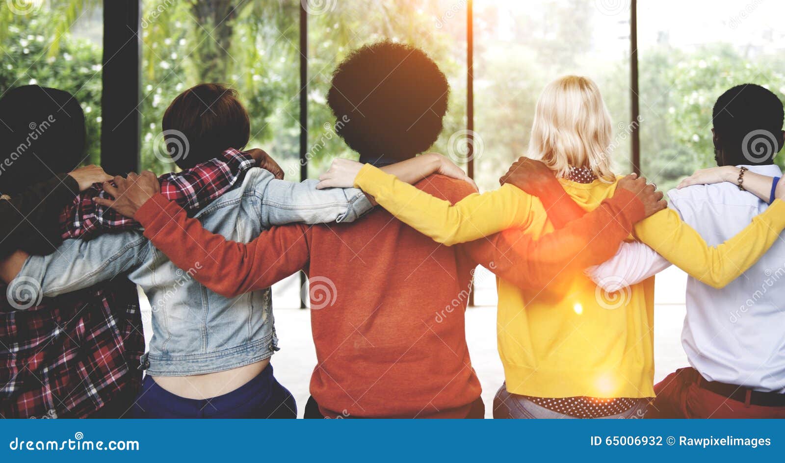 diverse people friendship togetherness connection rear concept