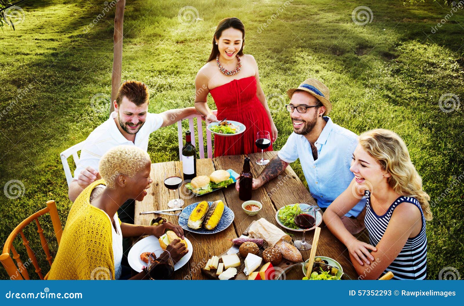 diverse people party togetherness friendship concept