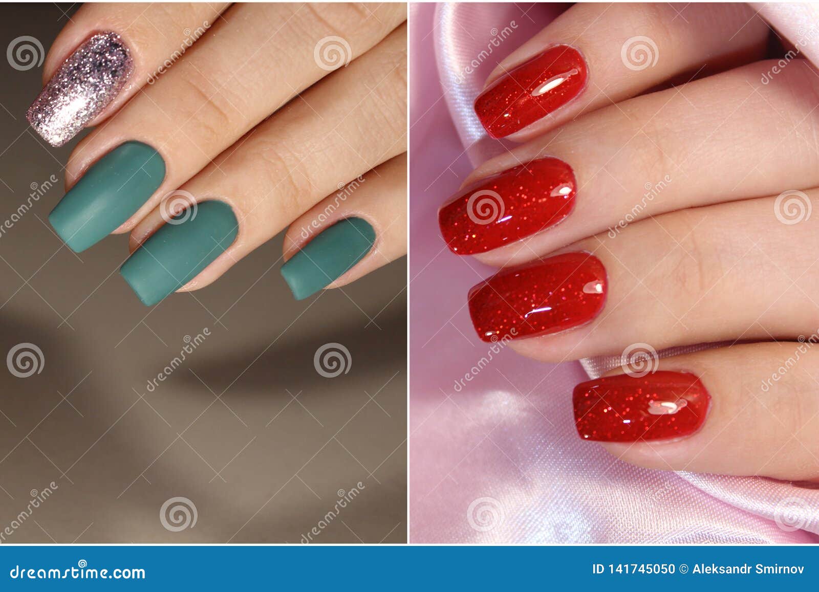 A Diverse Range Of Nail Designcollage By Nail Art Stock Photo