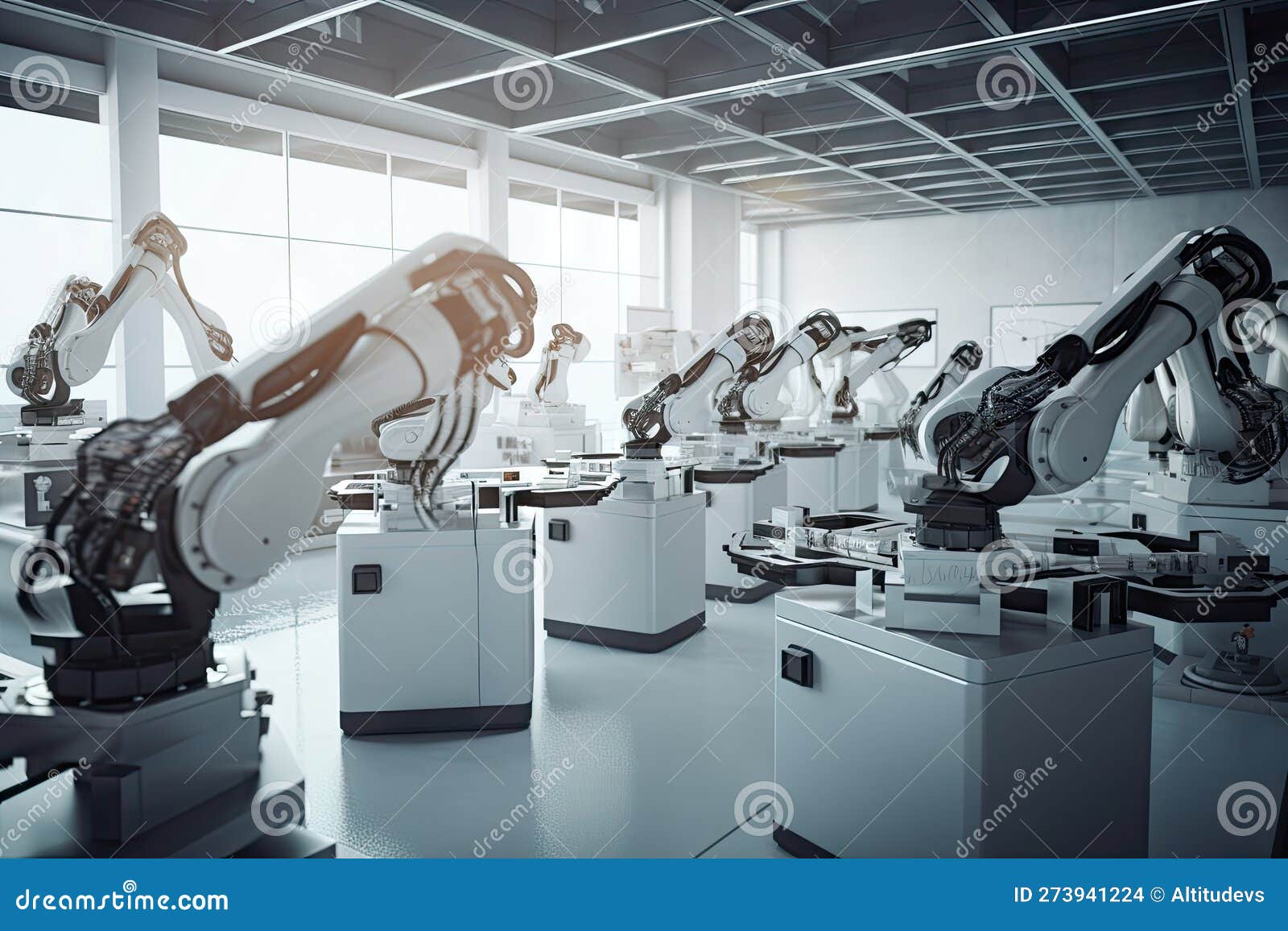 Diverse Range of Robotic Arms Assembling a Variety of Different