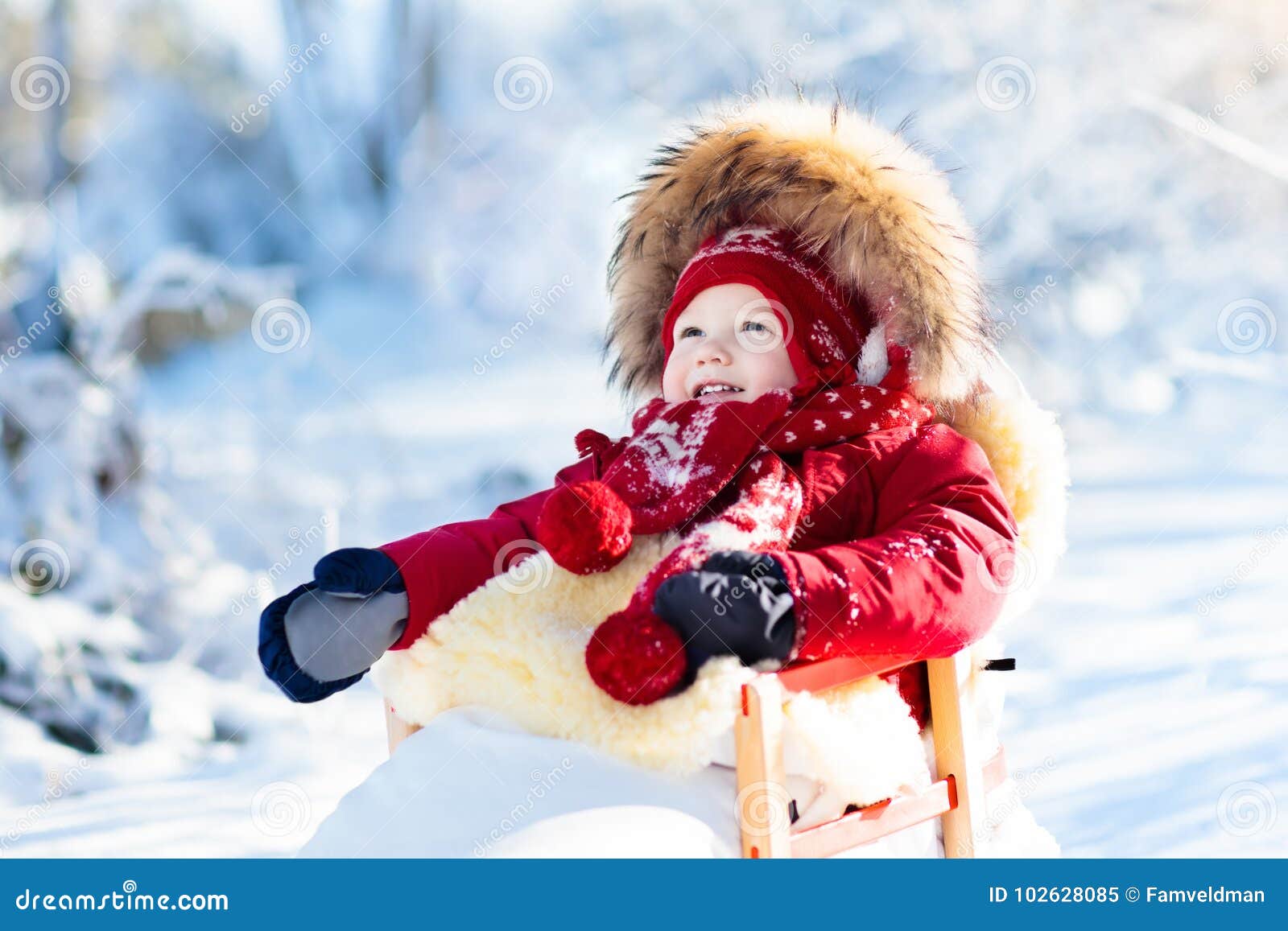Diversión Del Trineo Y De La Nieve Para Los Niños Bebé Sledding En Parque  Del Invierno Imagen de archivo - Imagen de paseo, familia: 102628085