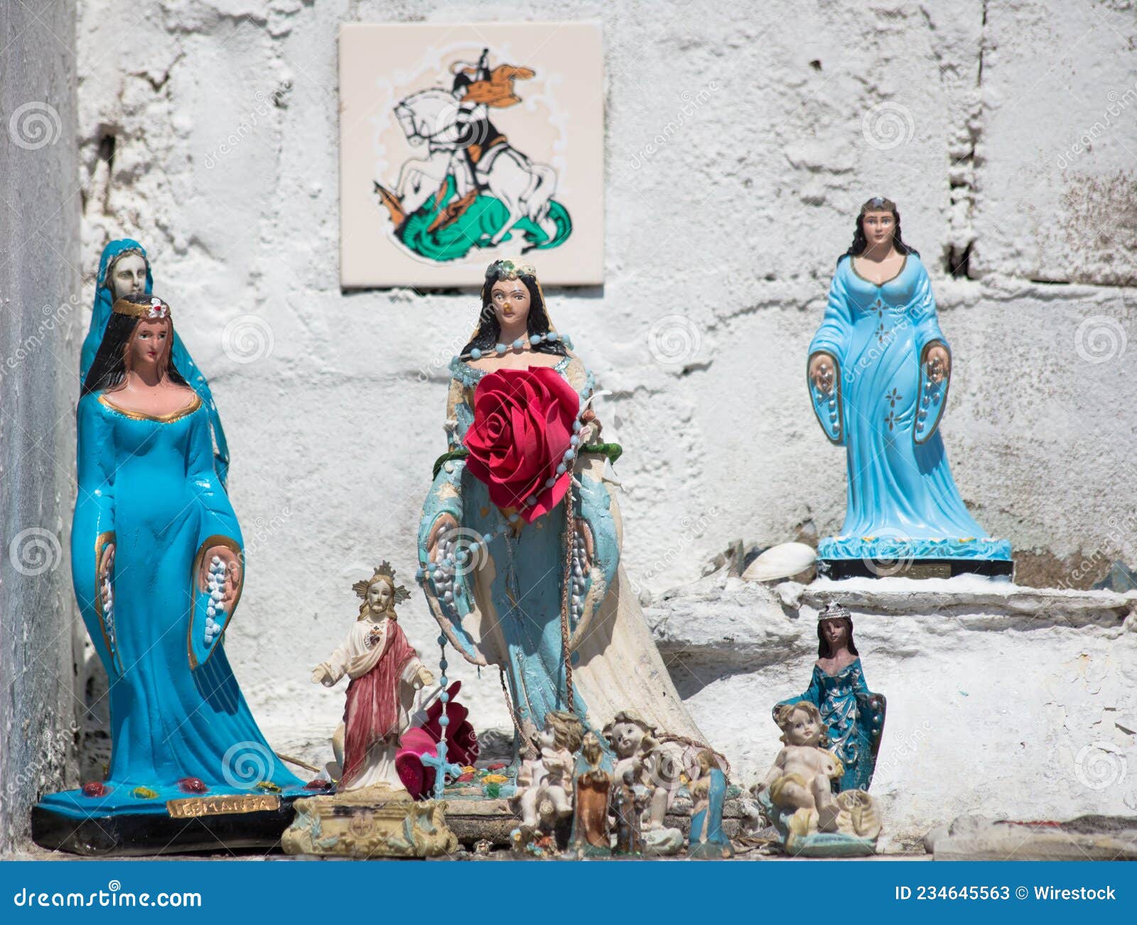 Diversity of Religious Statues in Brazil Stock Image Image of belief